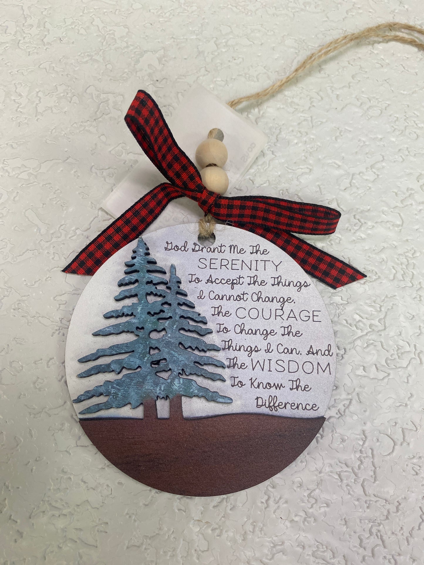 WOOD GOD GRANT ME ORN