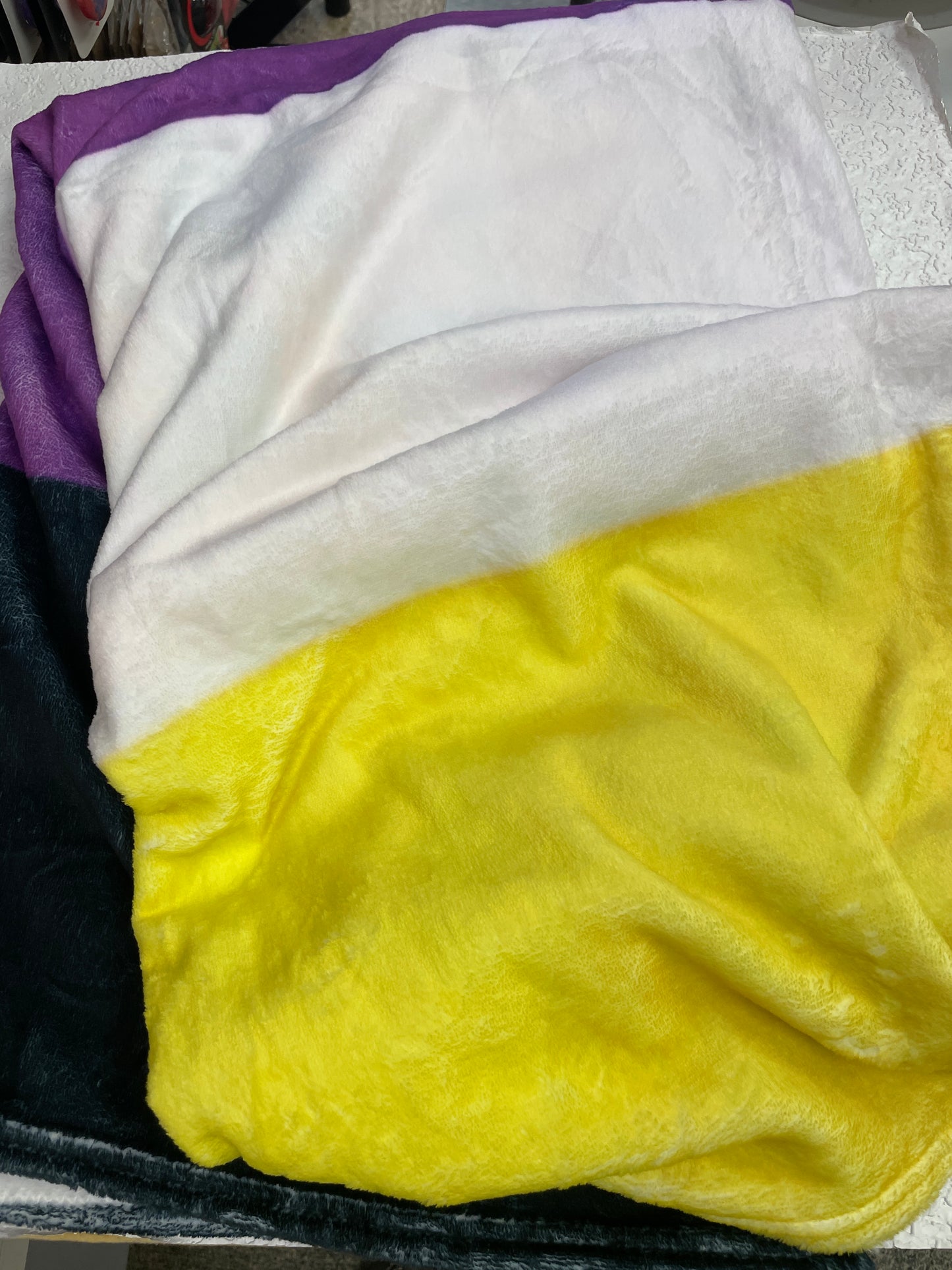 NON BINARY PRIDE SUPER PLUSH THROW BLANKET 50X60