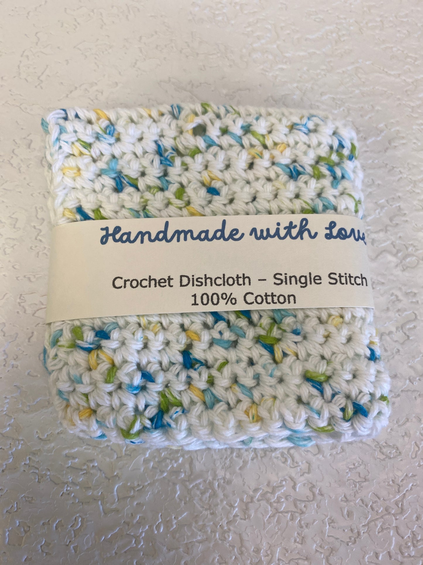 DISHCLOTH WHITE W SPECS