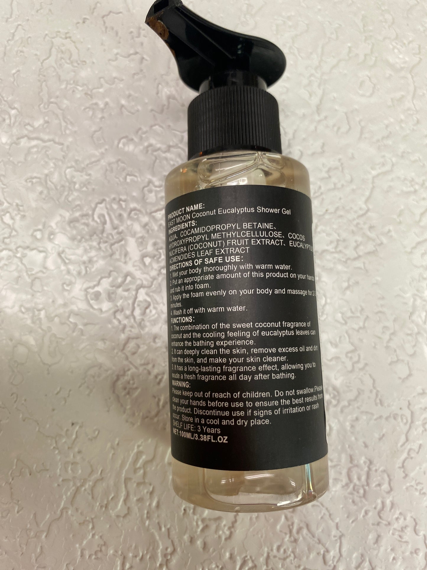 BODY WASH MENS SHOWER GEL EUCAL COCONUT 100ML