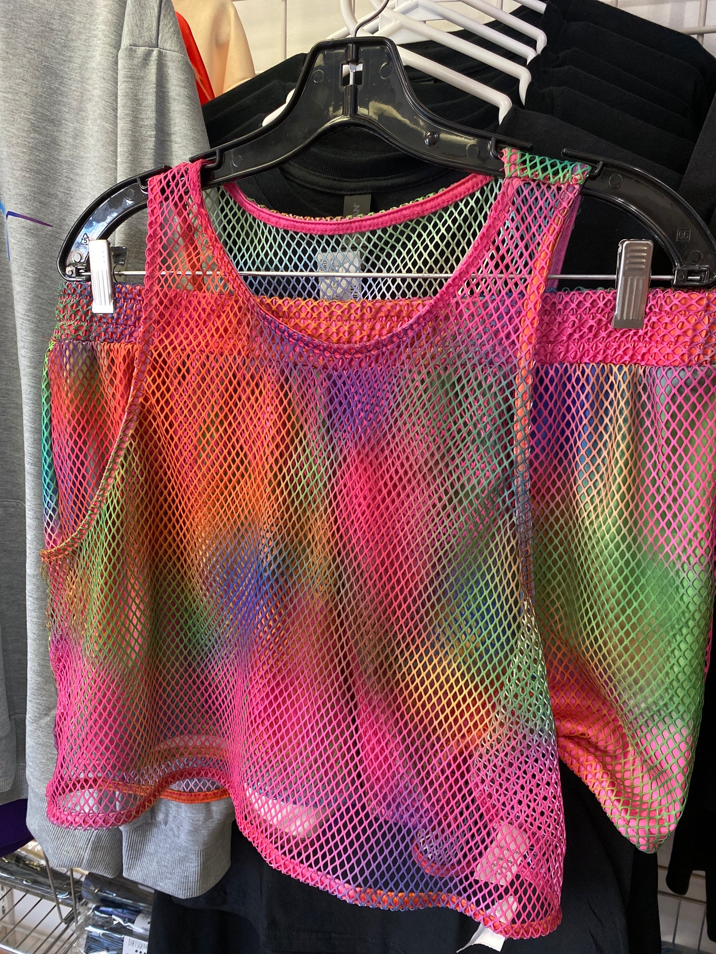 RAINBOW SHEER TANK AND SHORTS SET XXL