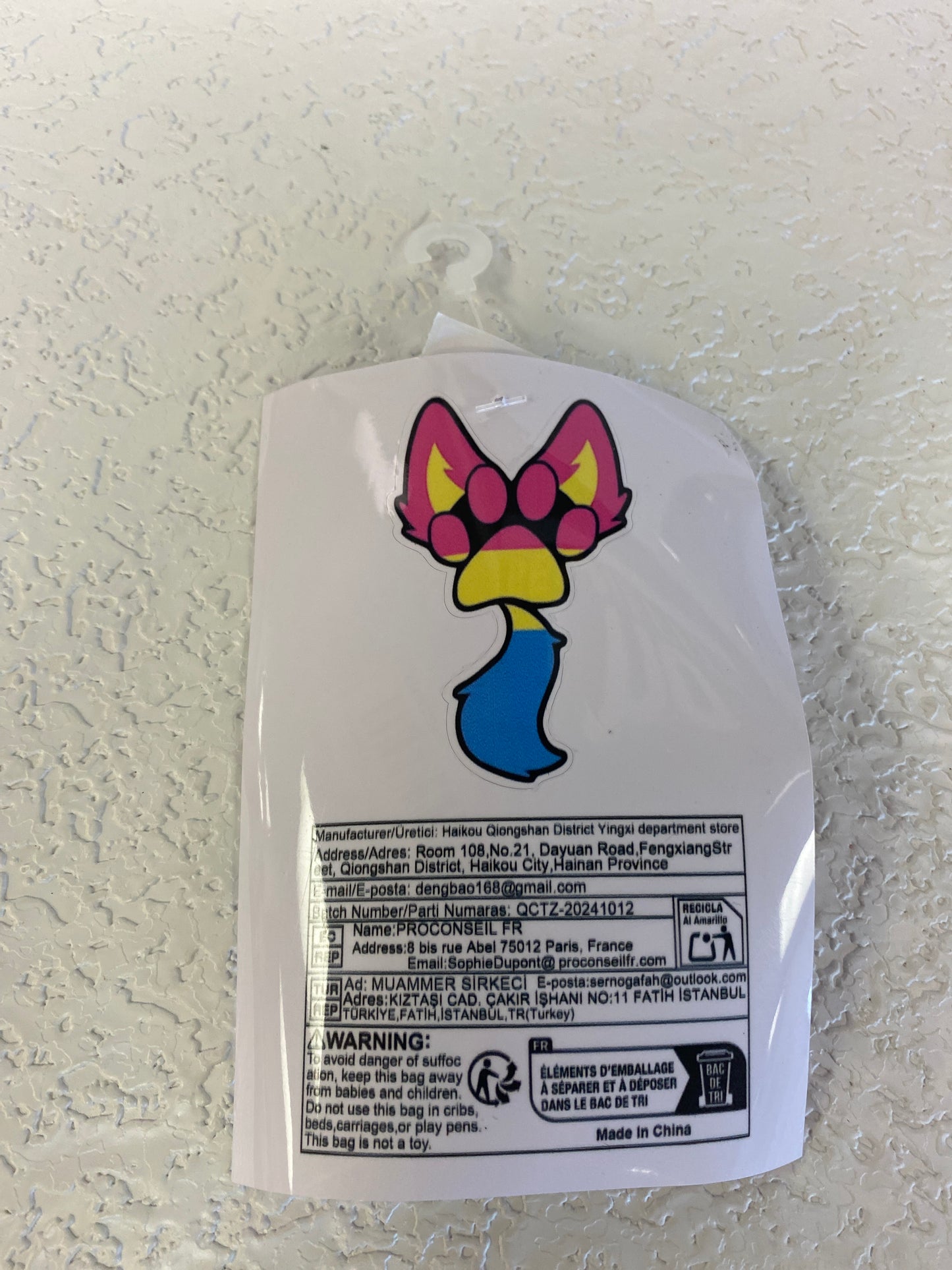 PAN SEXUAL FURRY LOGO VINYL STICKER