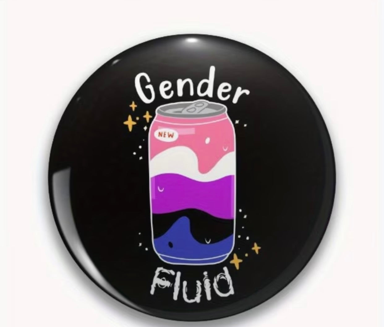 GENDERFLUID DRINK CAN BUTTON