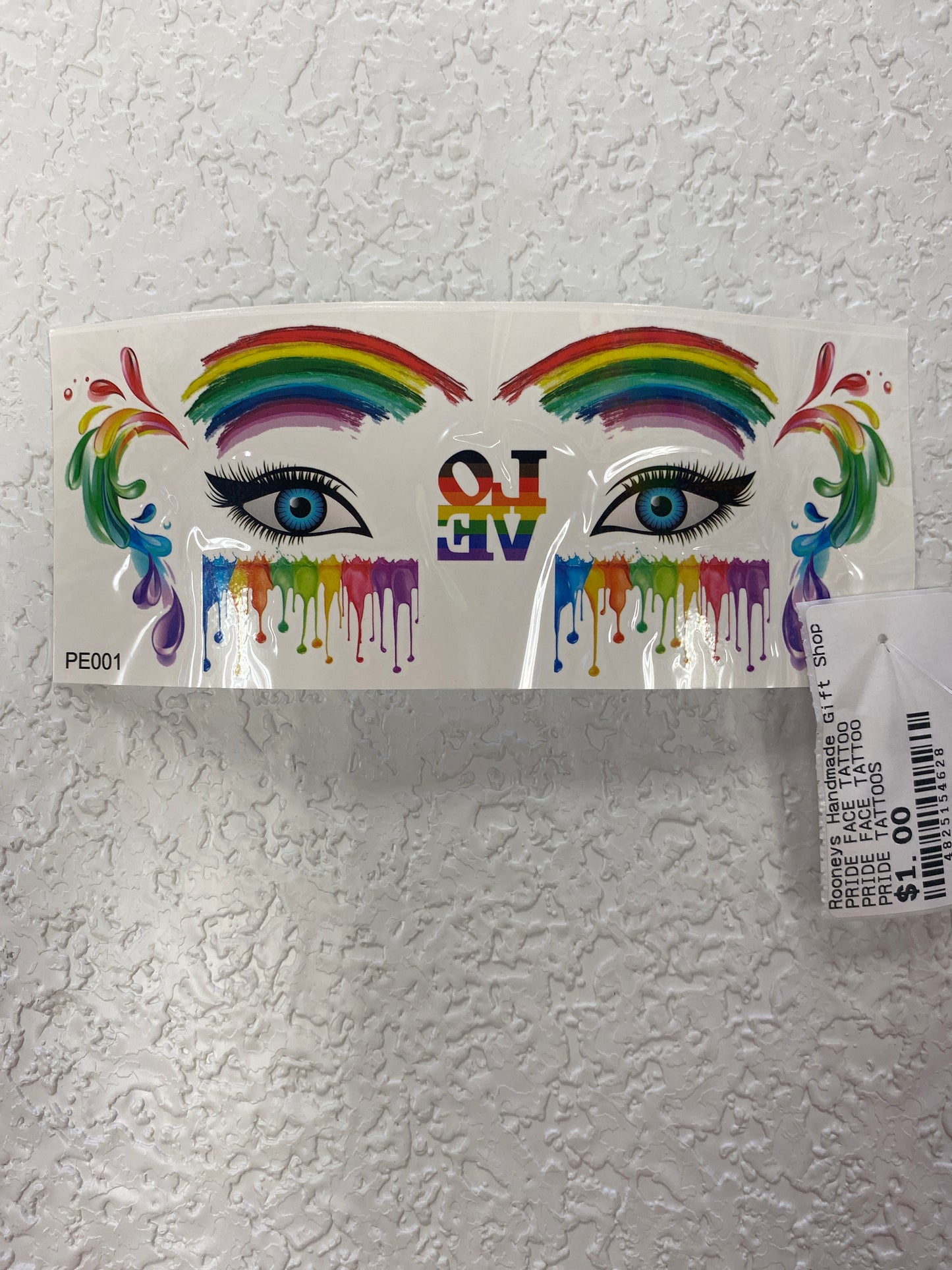 PRIDE FACE TATTOO PAINT DRIP