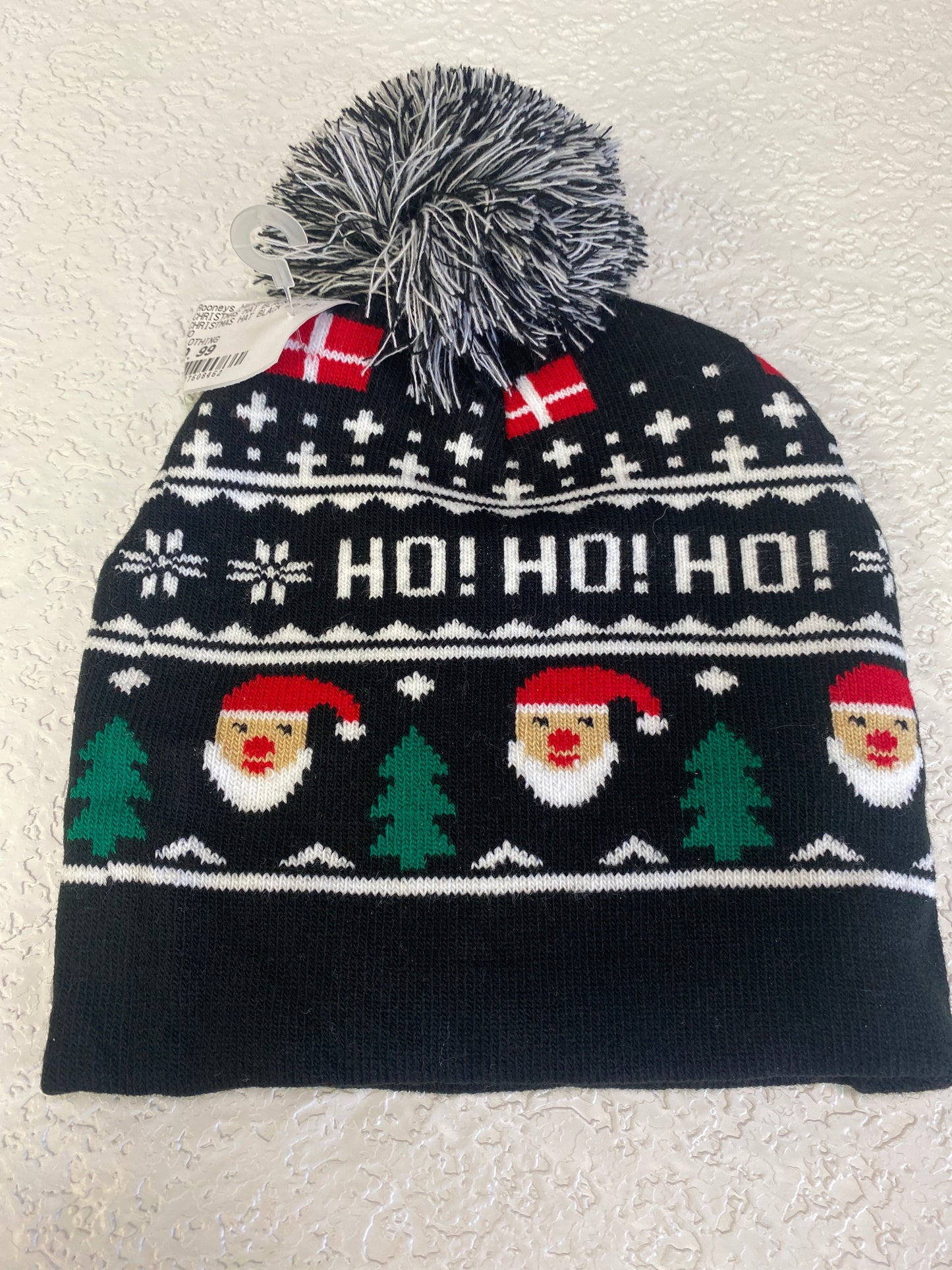 ASSORTED KNITTED CHRISTMAS BAT BLACK