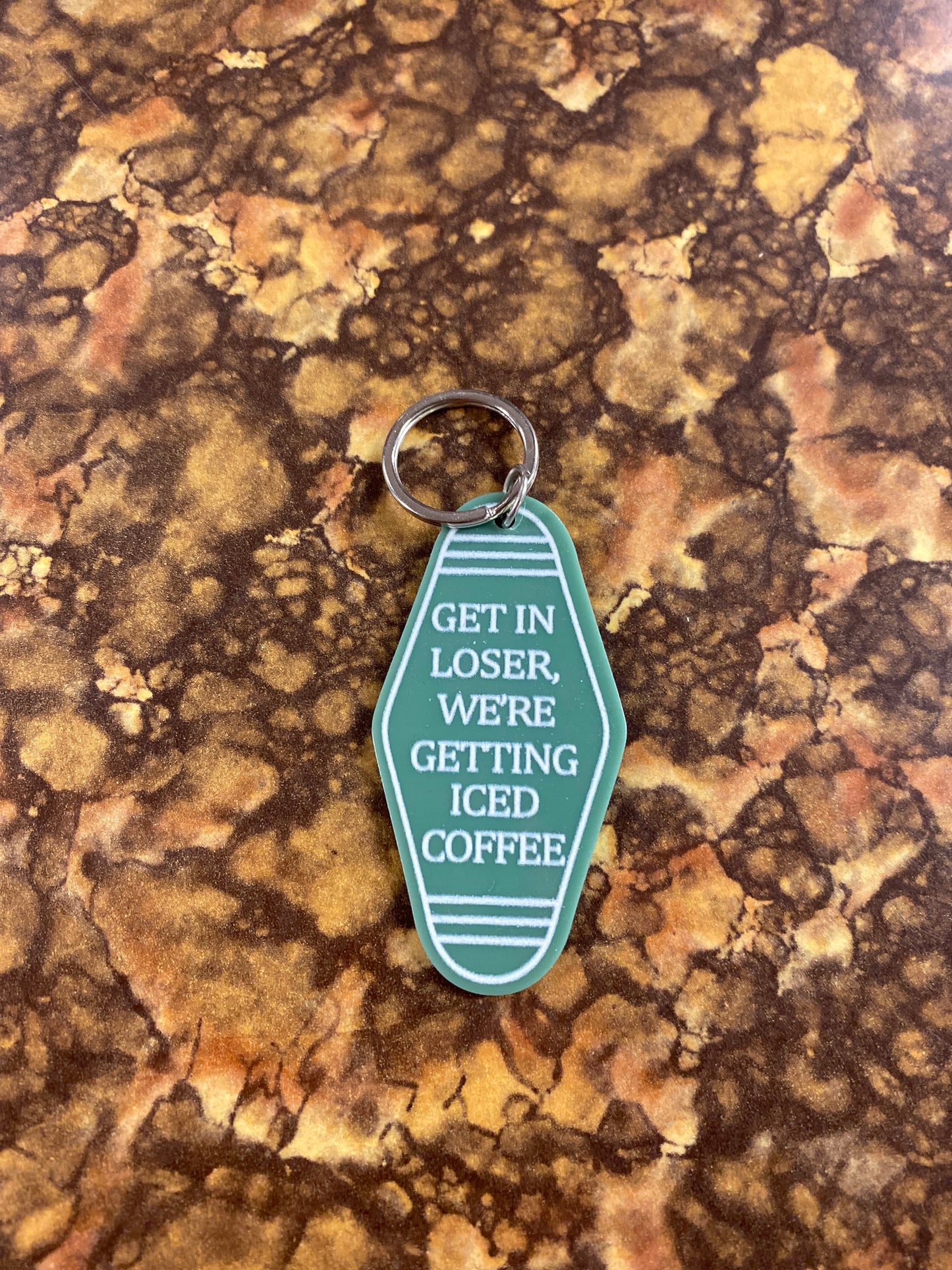 RETRO HOTEL KEYCHAIN GET IN LOSER
