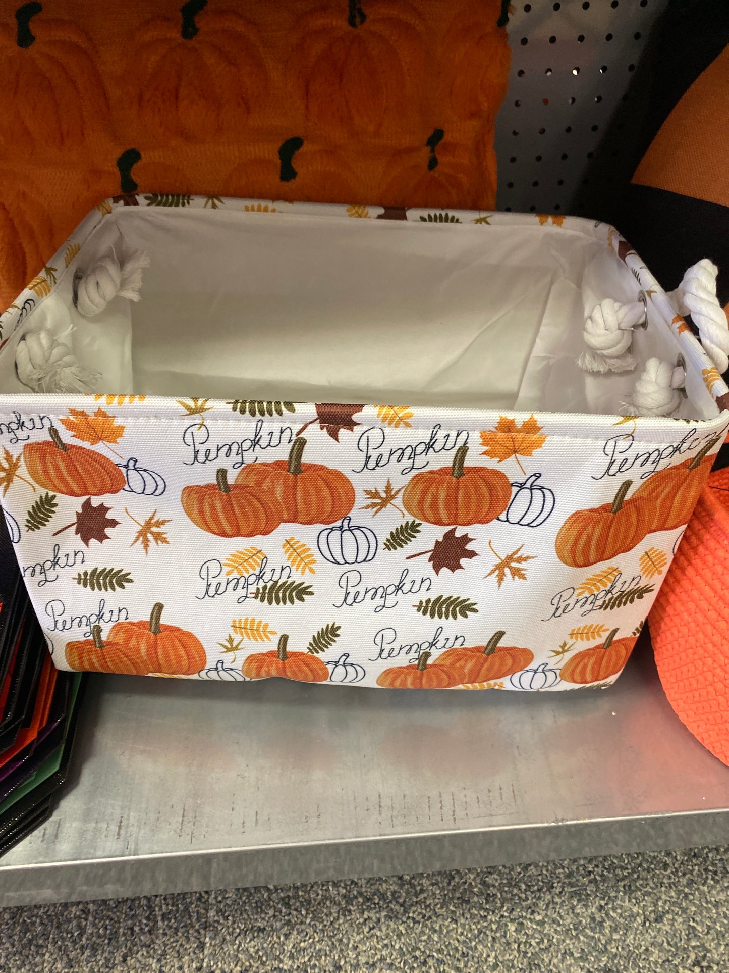 PUMPKIN FOLDABLE STORAGE BASKET