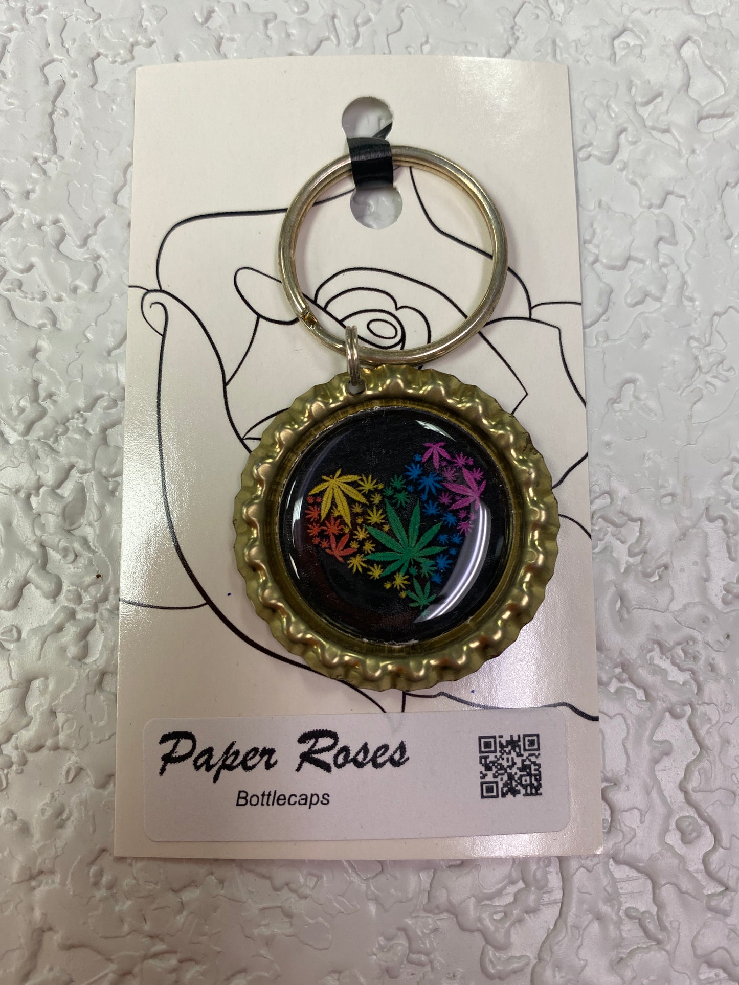 GOLD POT PRIDE BOTTLE CAP KEYCHAIN