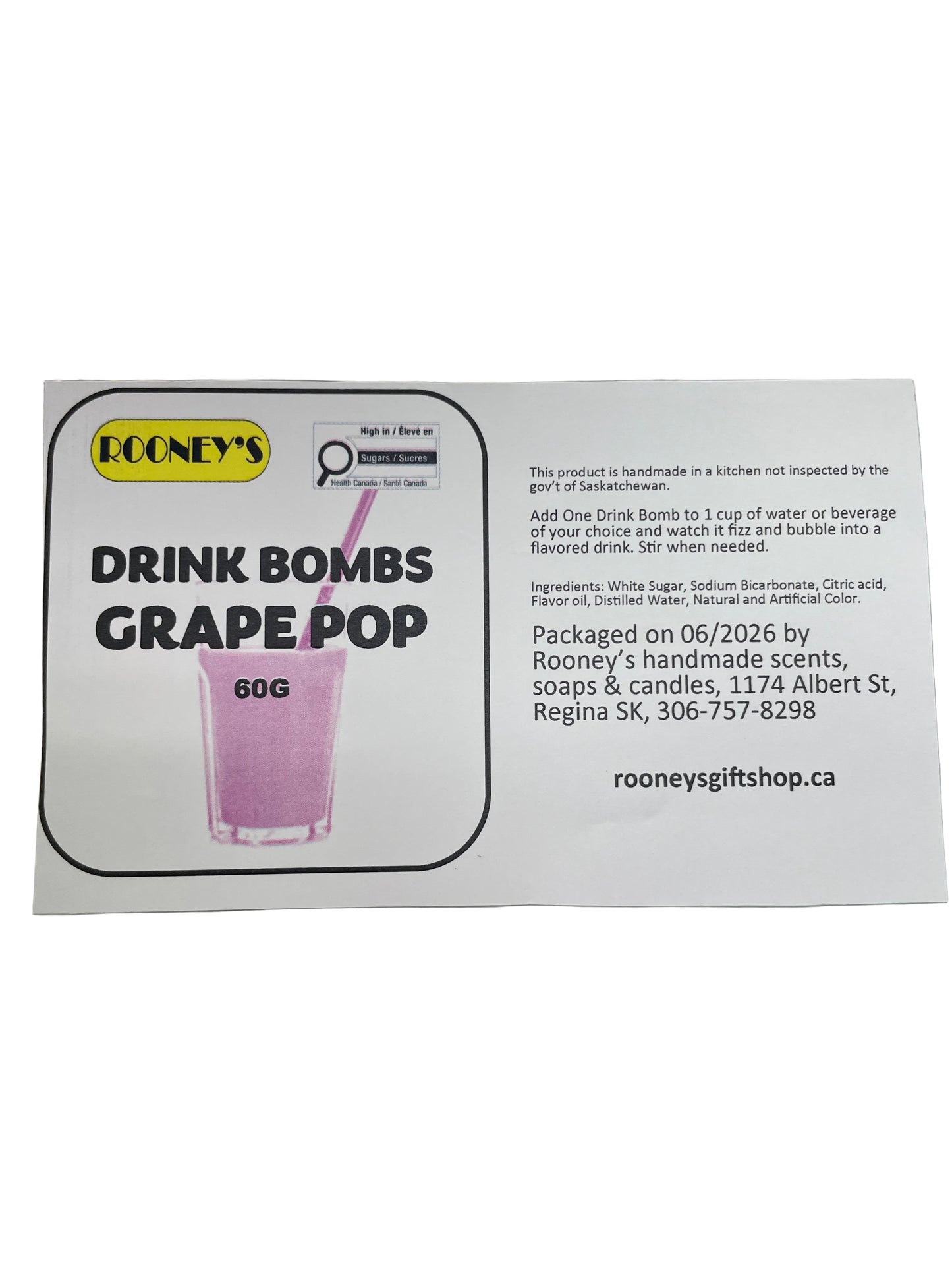 DRINK BOMBS GRAPE POP 2 PACK