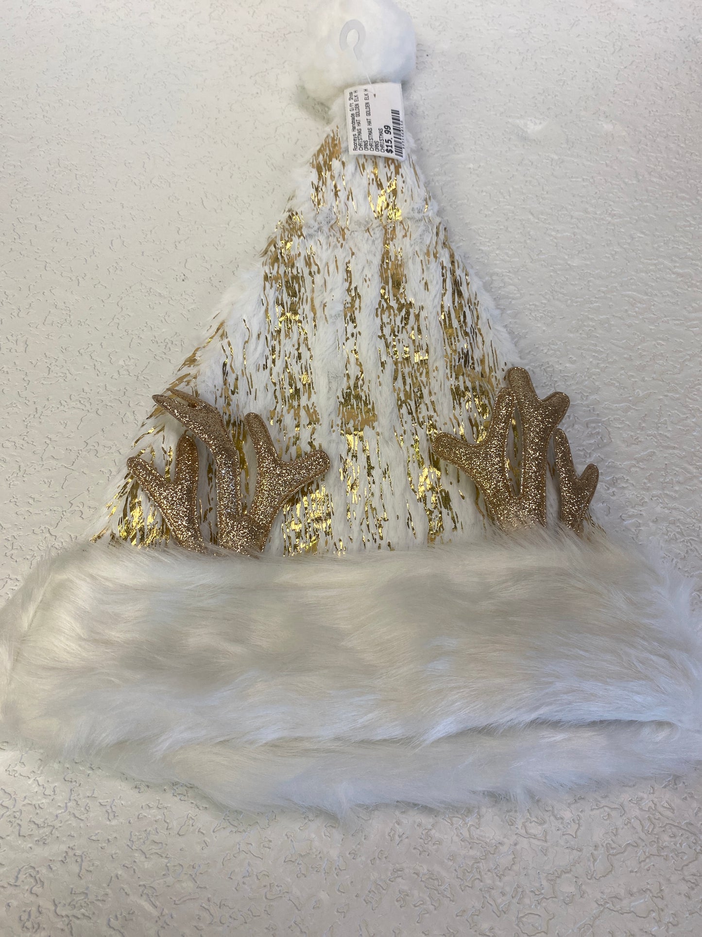 CHRISTMAS HAT GOLDEN ELK HORNS