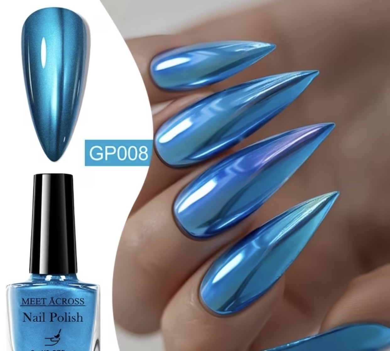 NAIL POLISH METALLIC LIGHT BLUE
