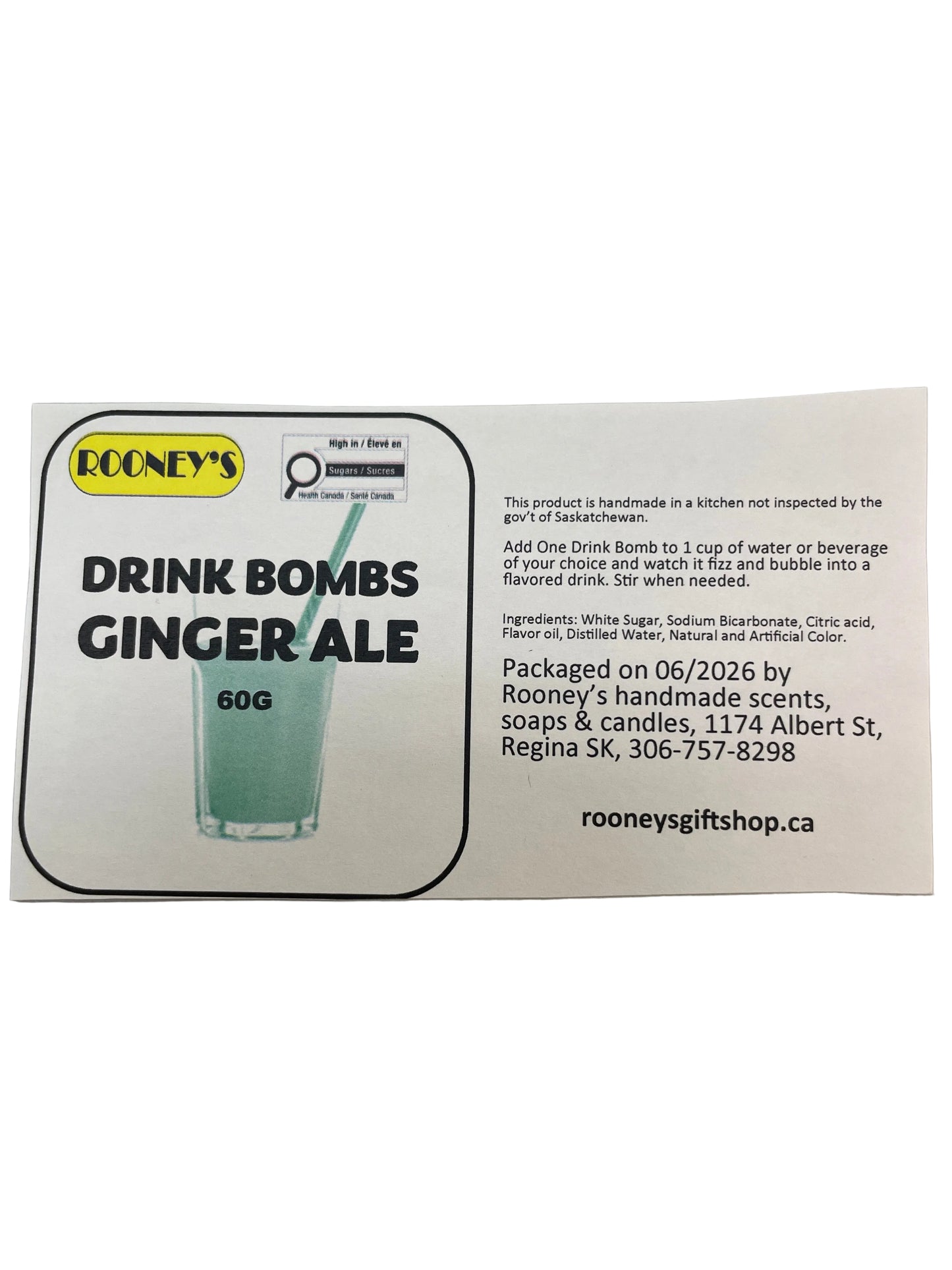DRINK BOMBS GINGER ALE 2 PACK