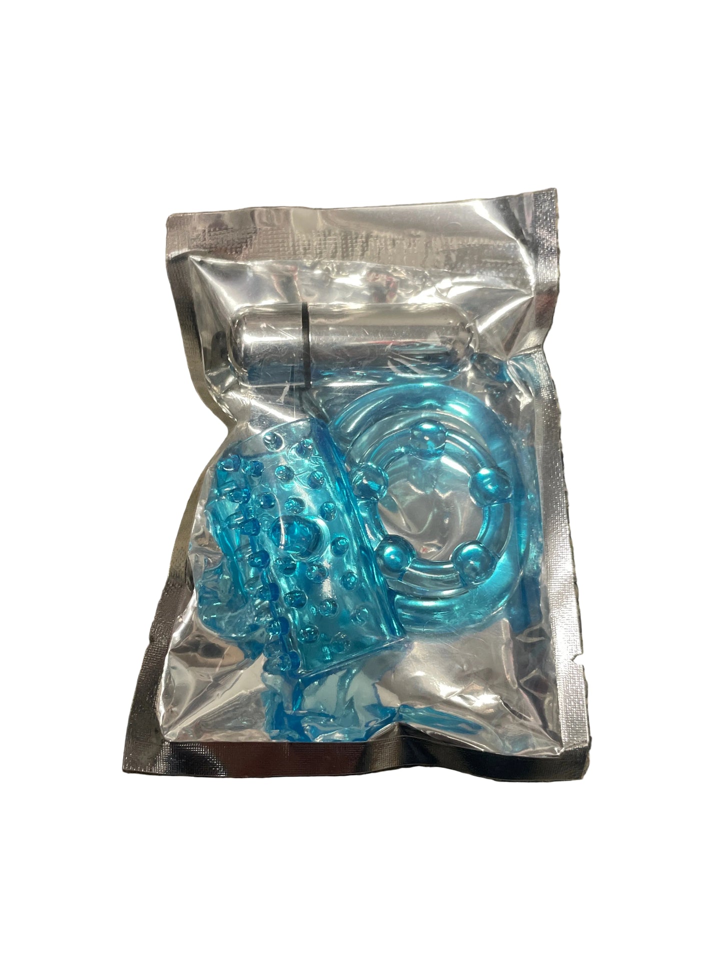 COCK RING MENS BLUE VIBRATE