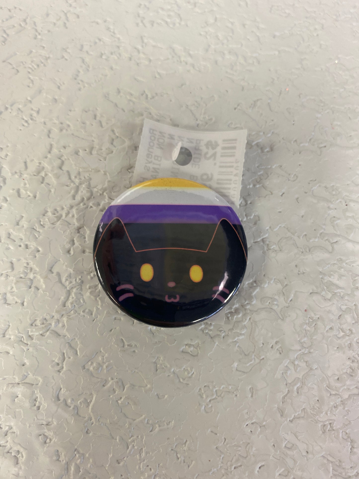 NON BINARY BLACK CAT BUTTON
