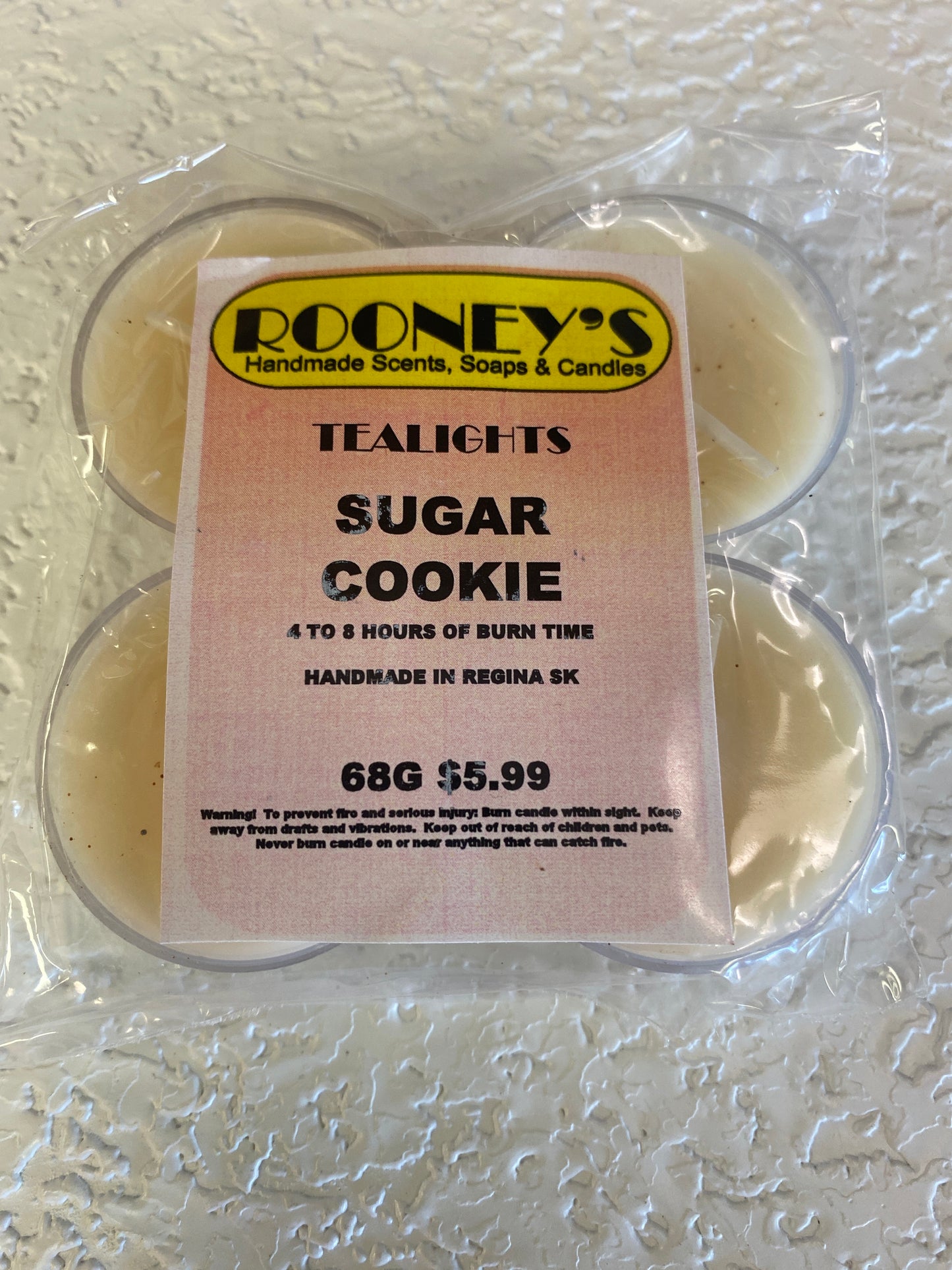 SUGAR COOKIE 4 PACK TEALIGHT CANDLES