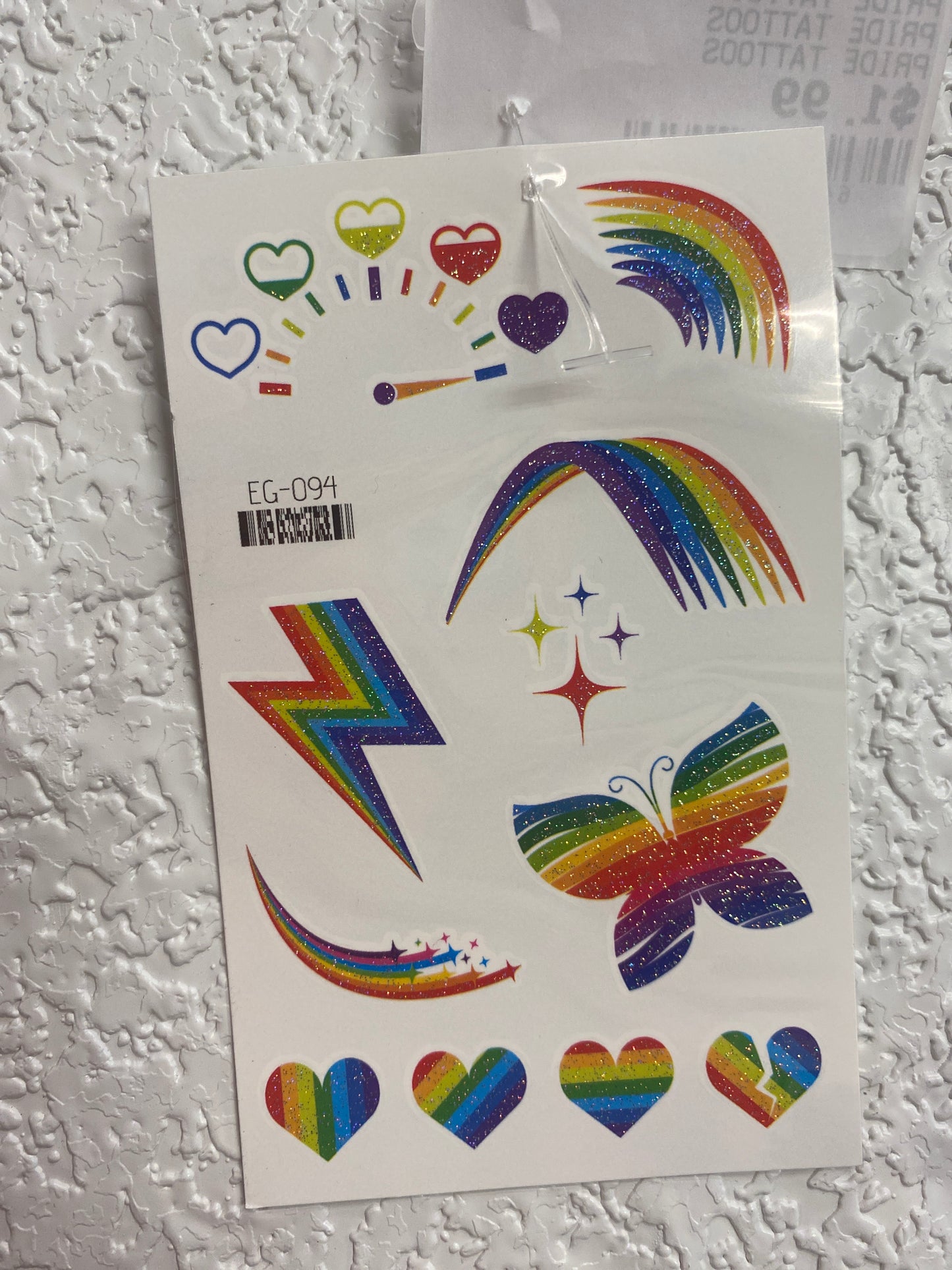 PRIDE GLITTER TATTOO STYLE 9