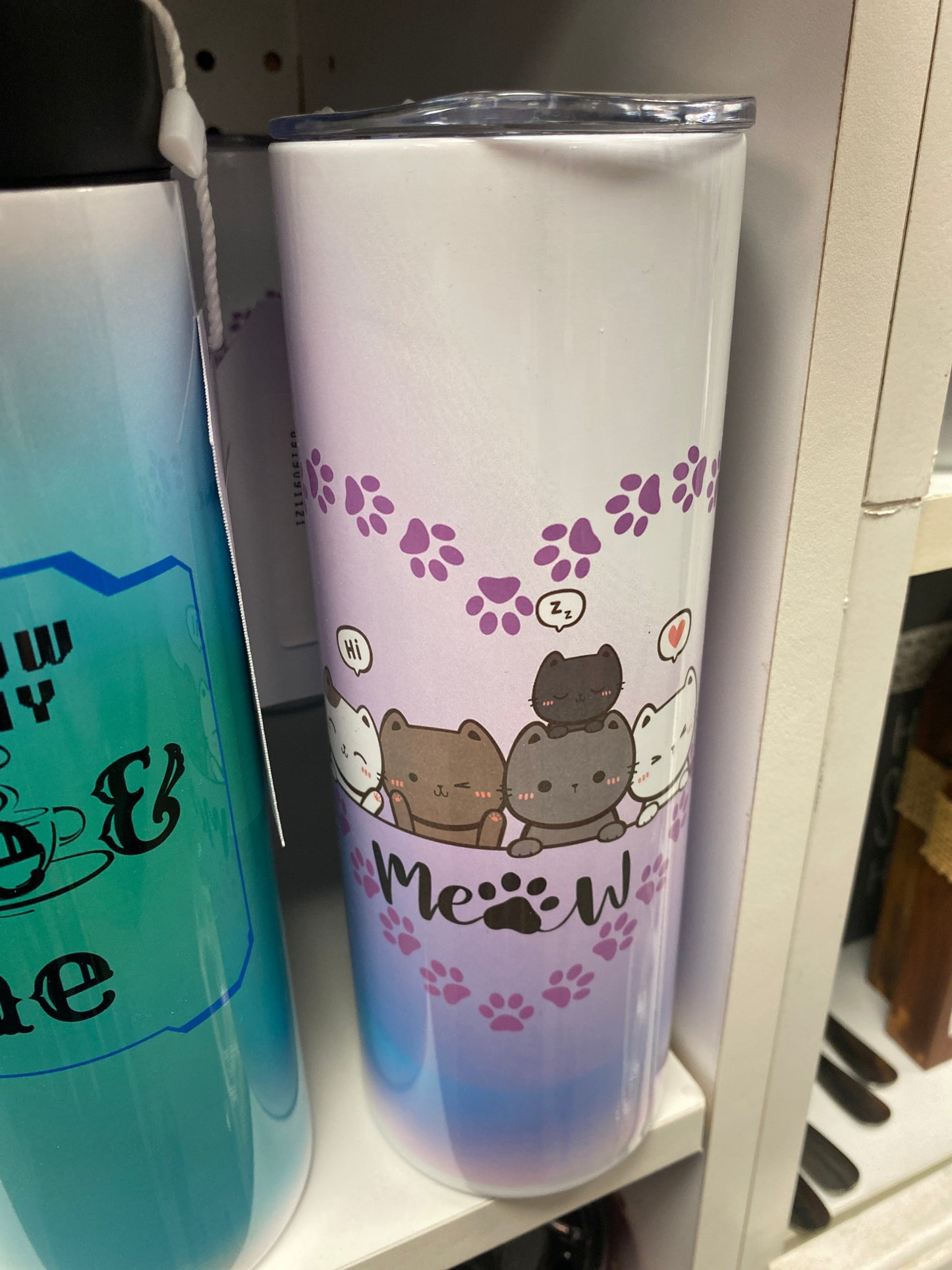 CAT MEOW COFFEE TUMBLER
