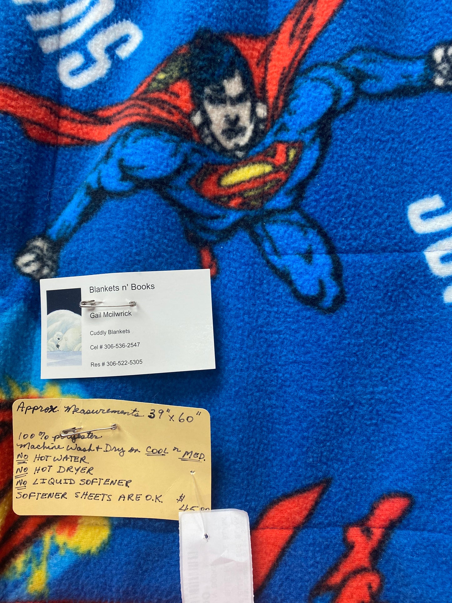 SUPERMAN BLUE FLEECE BLANKET