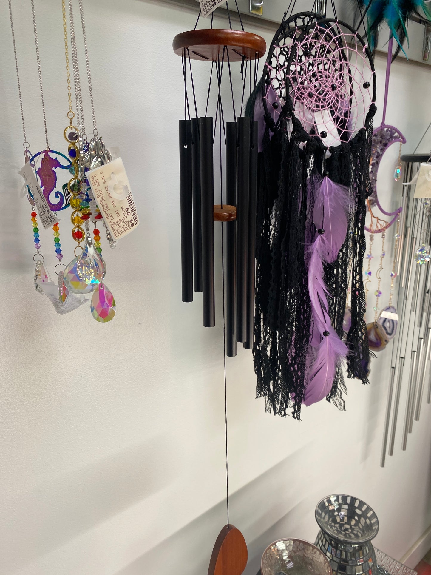 BLACK ALUMINUM WIND CHIMES