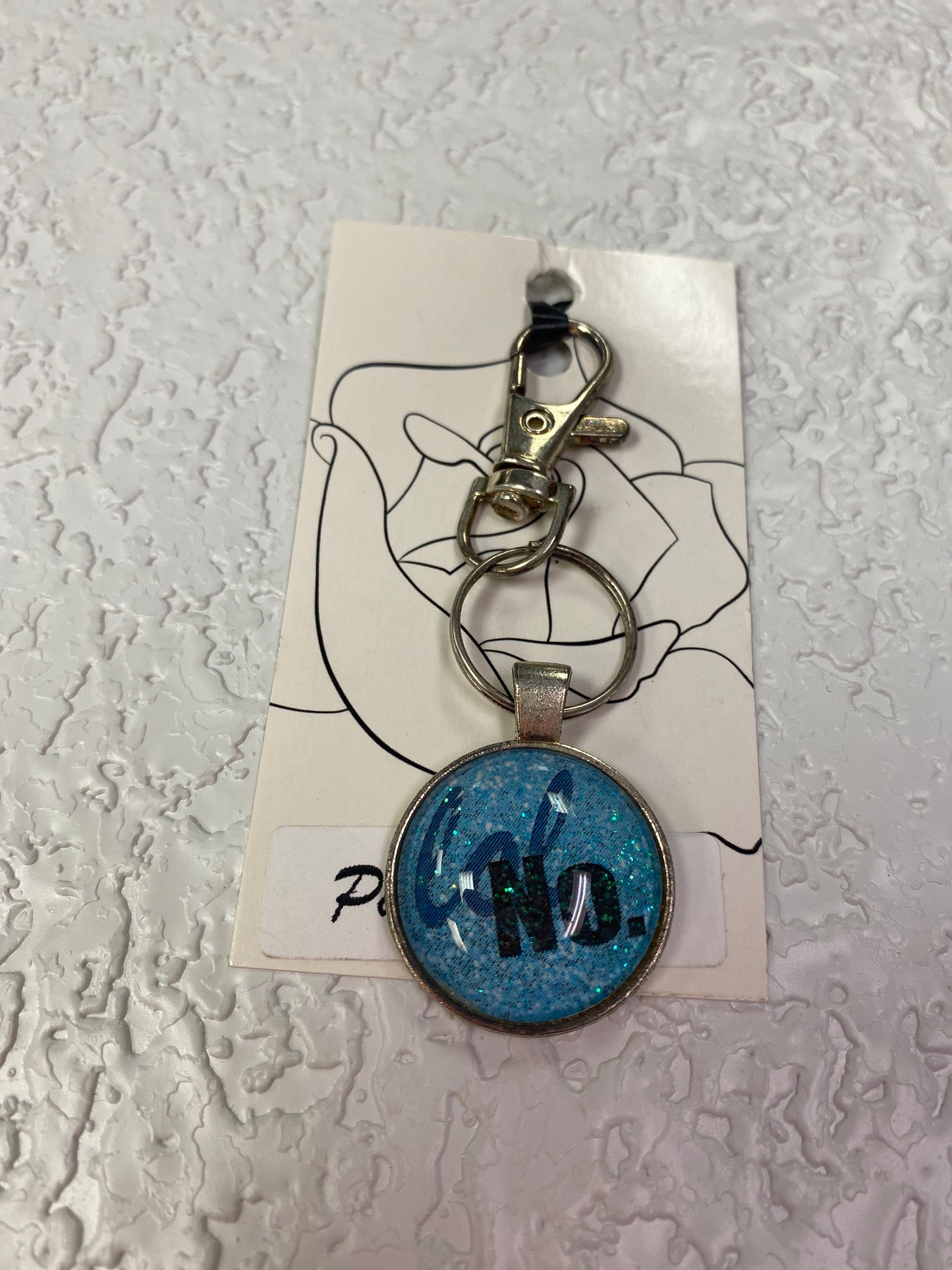 LOL NO BLUE SILVER KEYCHAIN