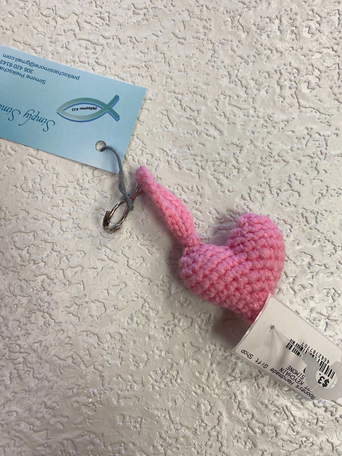 PINK HEART KEYCHAIN