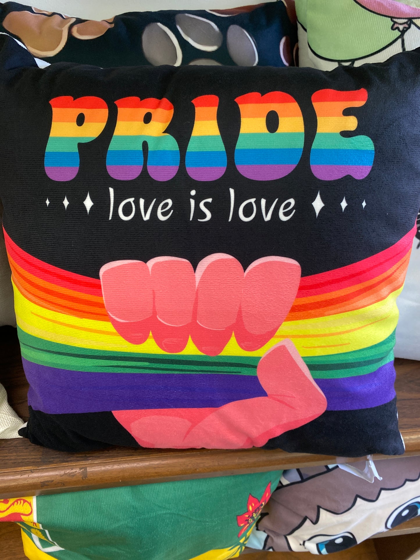 VELVET PRIDE THROW PILLOW