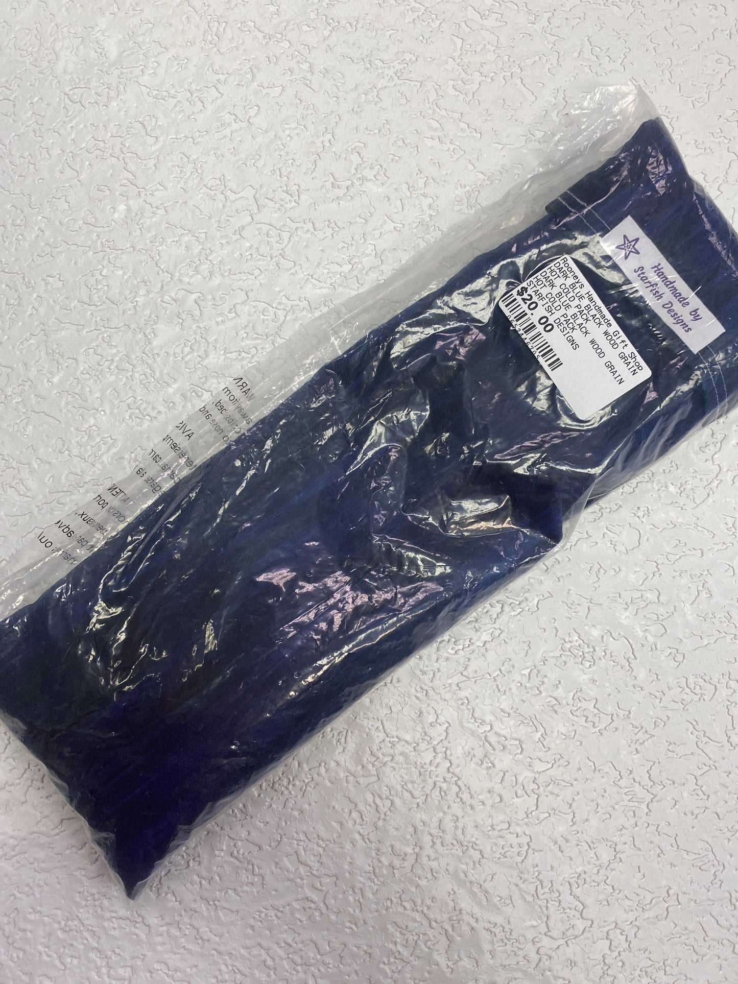 DARK BLUE BLACK WOOD GRAIN HOT COLD PACK