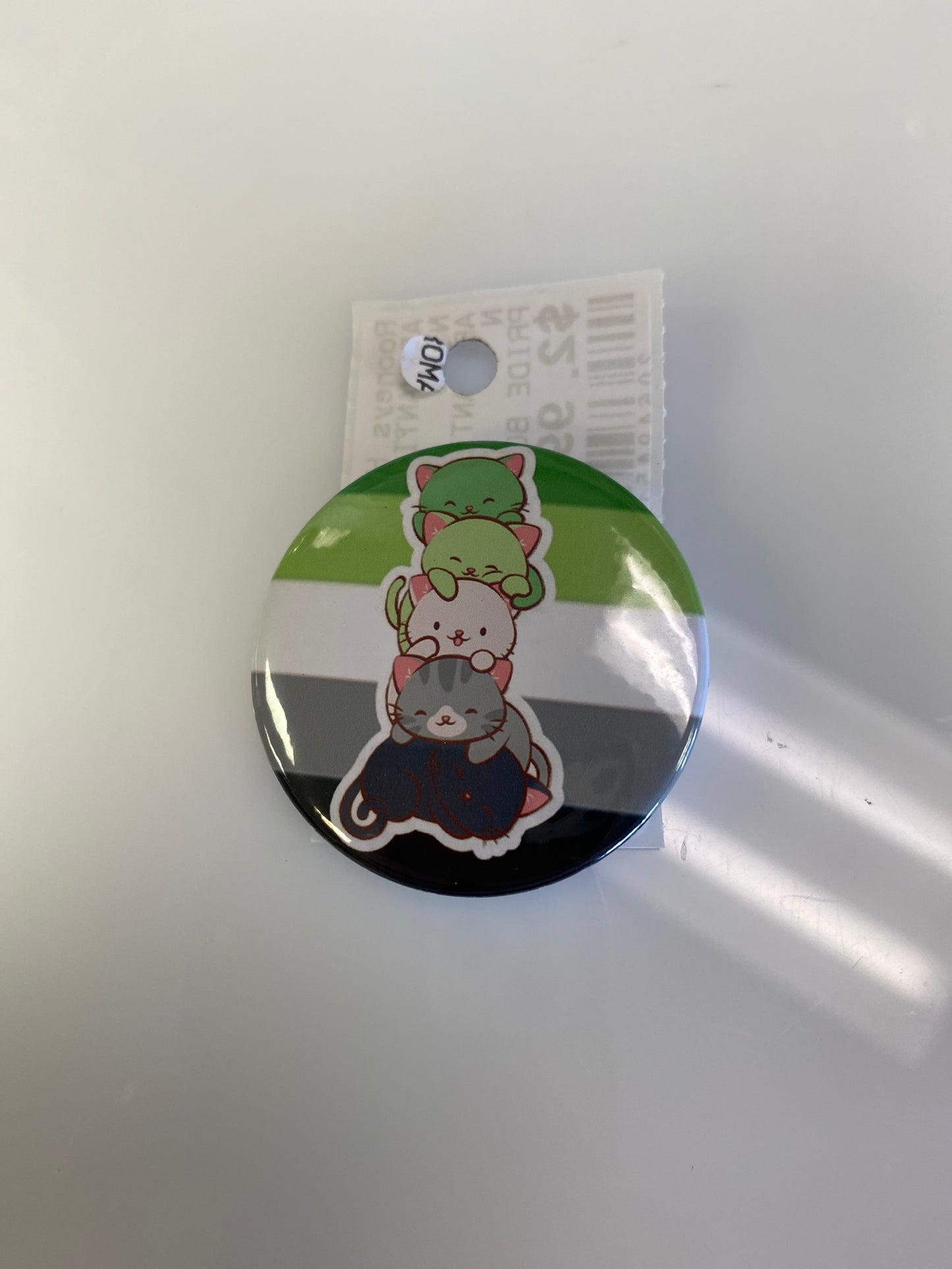 AROMANTIC PRIDE CATS BUTTON