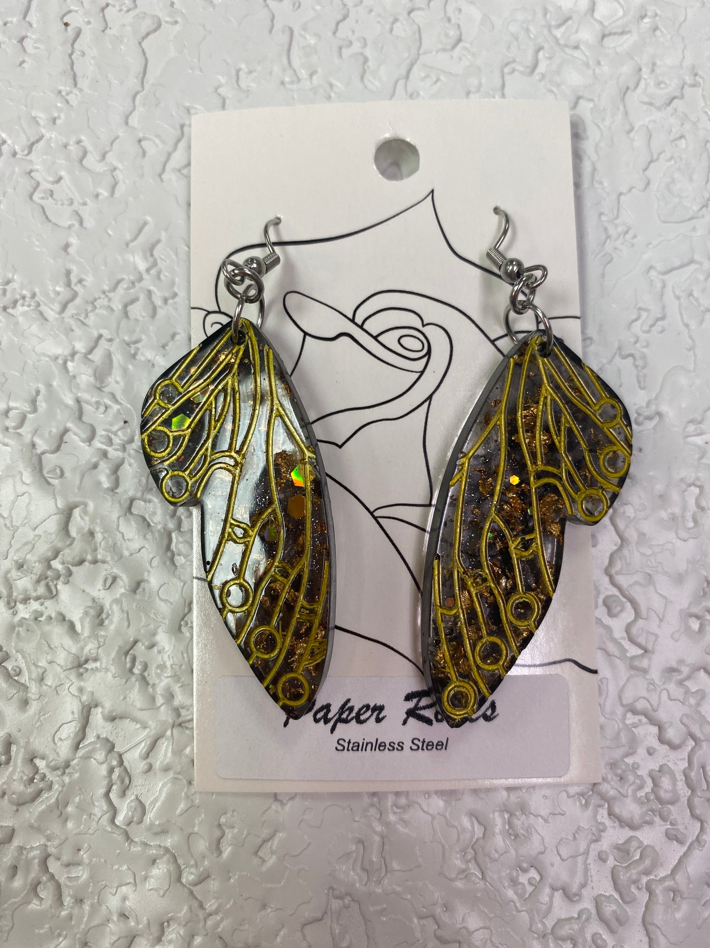 GOLD WING EARRINGS