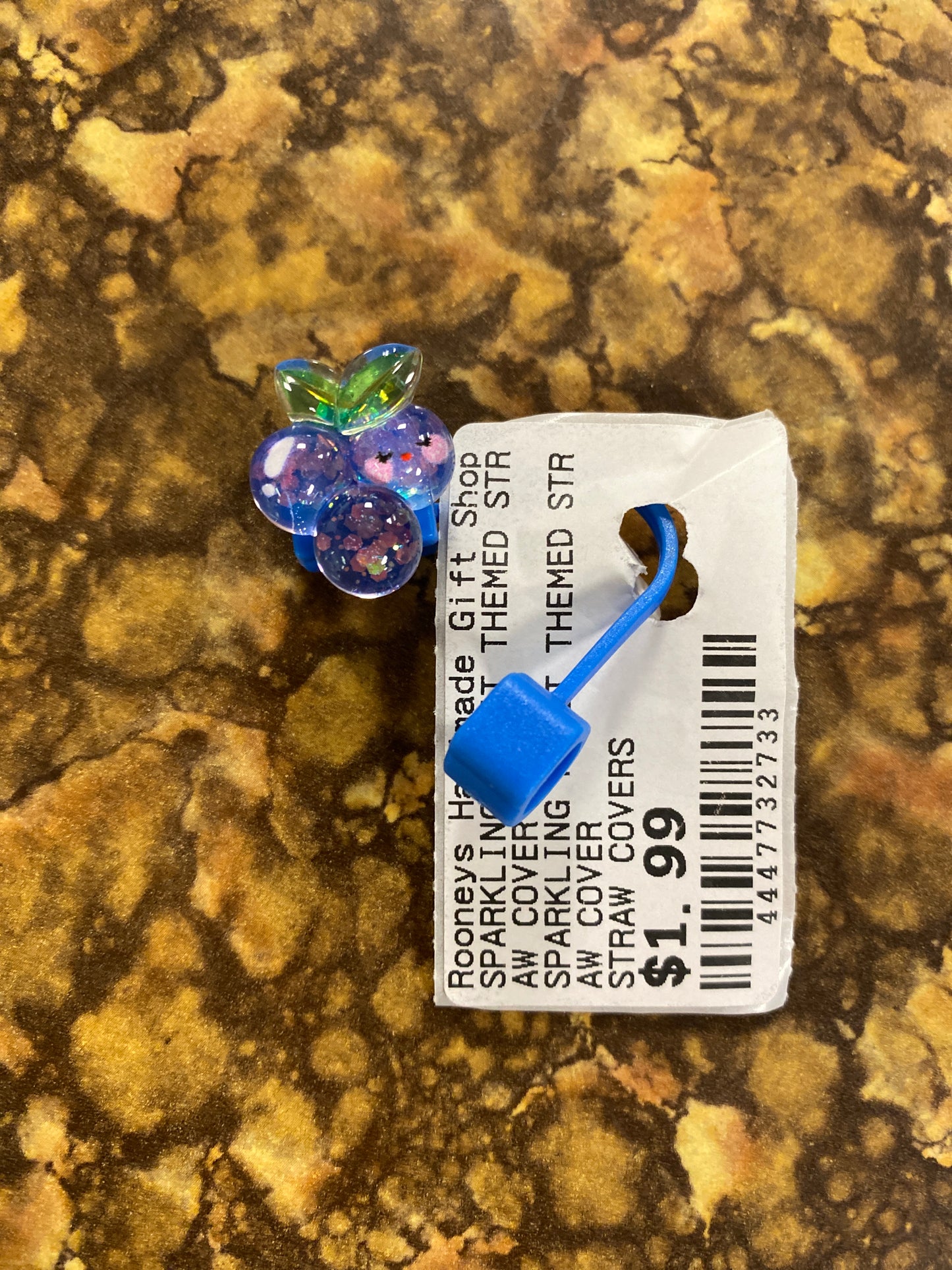 SPARKLING BLUEBERRY STRAW COVER