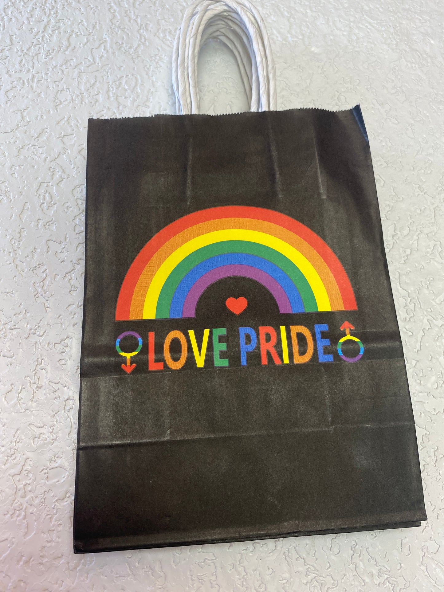PRIDE SMALL GIFT BAG BLACK LOVE PRIDE SINGLE