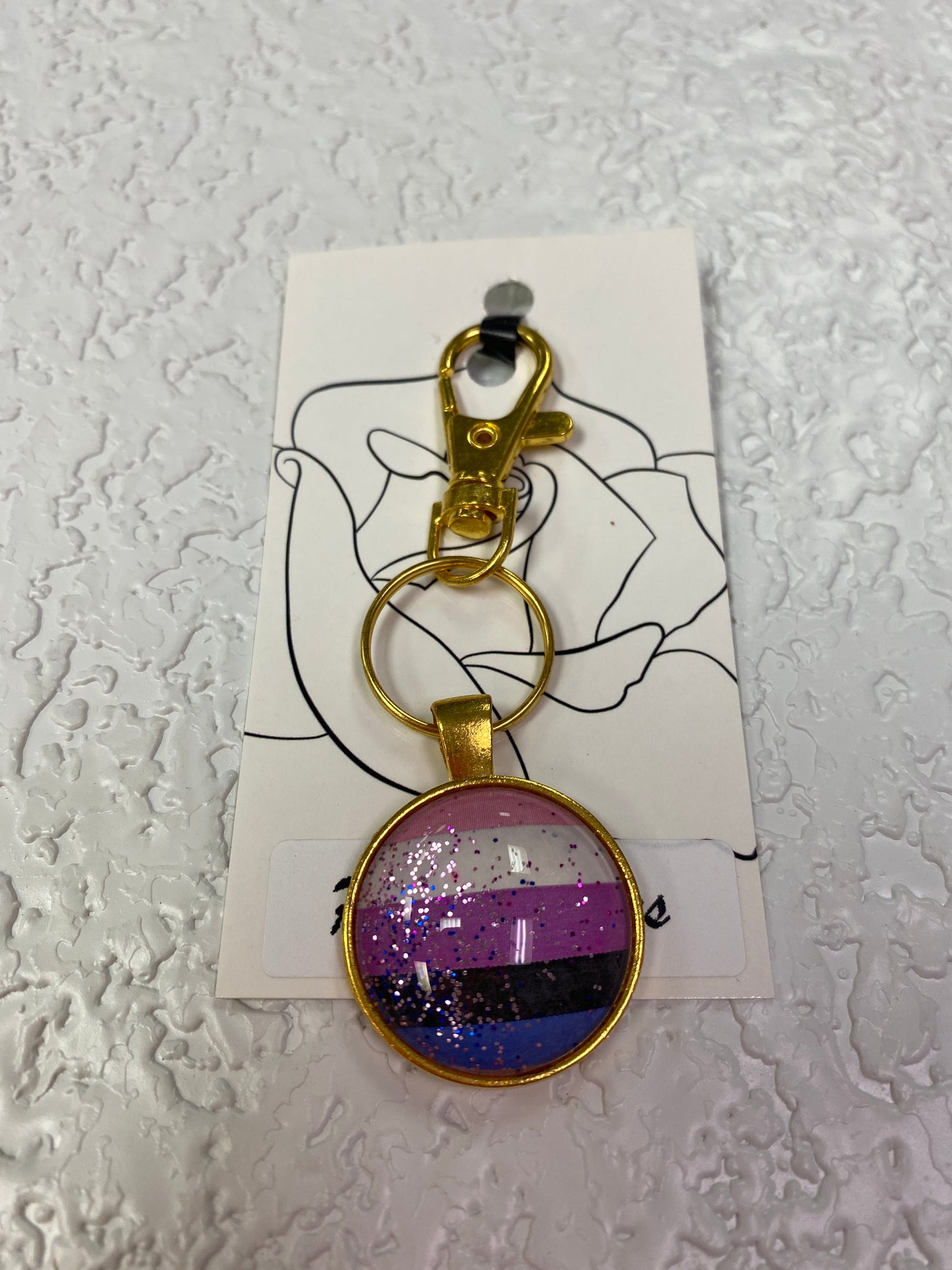 PRIDE GOLD KEYCHAIN