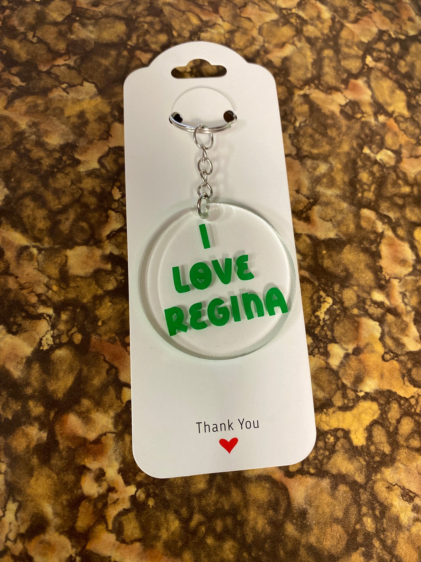 KEYCHAIN I LOVE REGINA GREEN