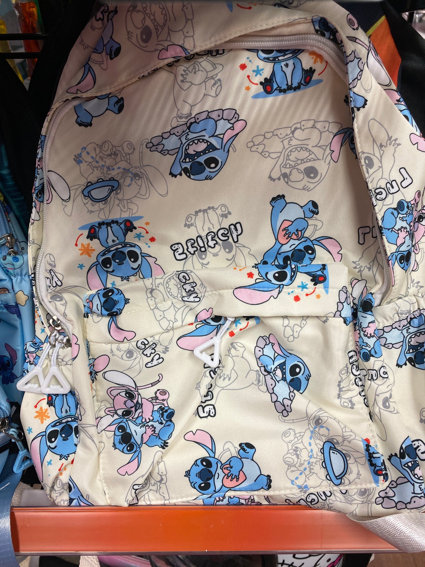 STITCH AND FRIENDS WHITE BACKPACK