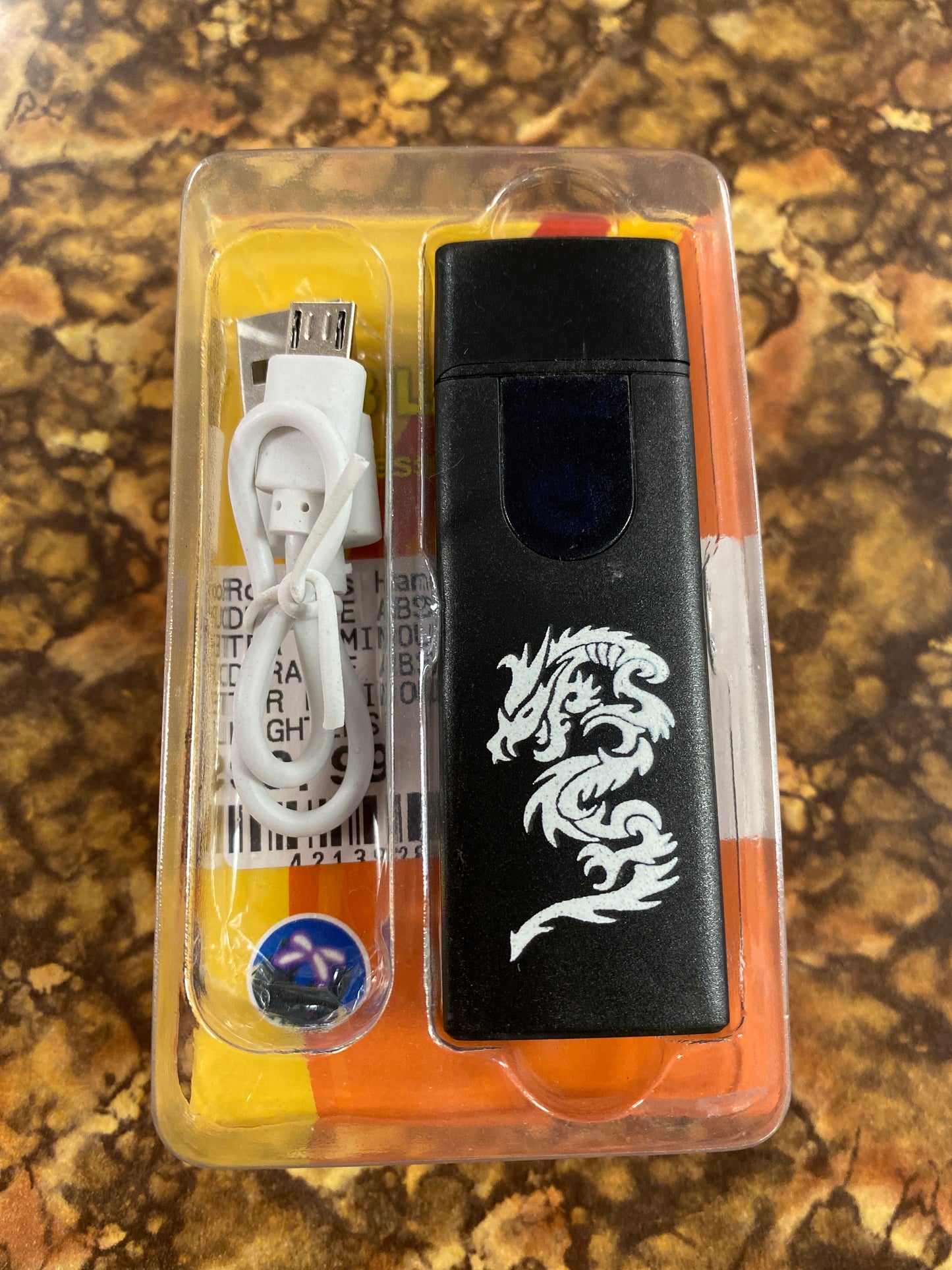 DURABLE ABS FLAMELESS LIGHTER LUMINOUS DRAGON