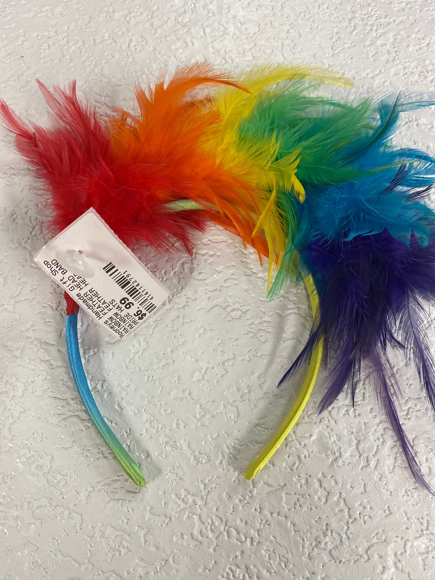 RAINBOW FEATHER HEAD BAND