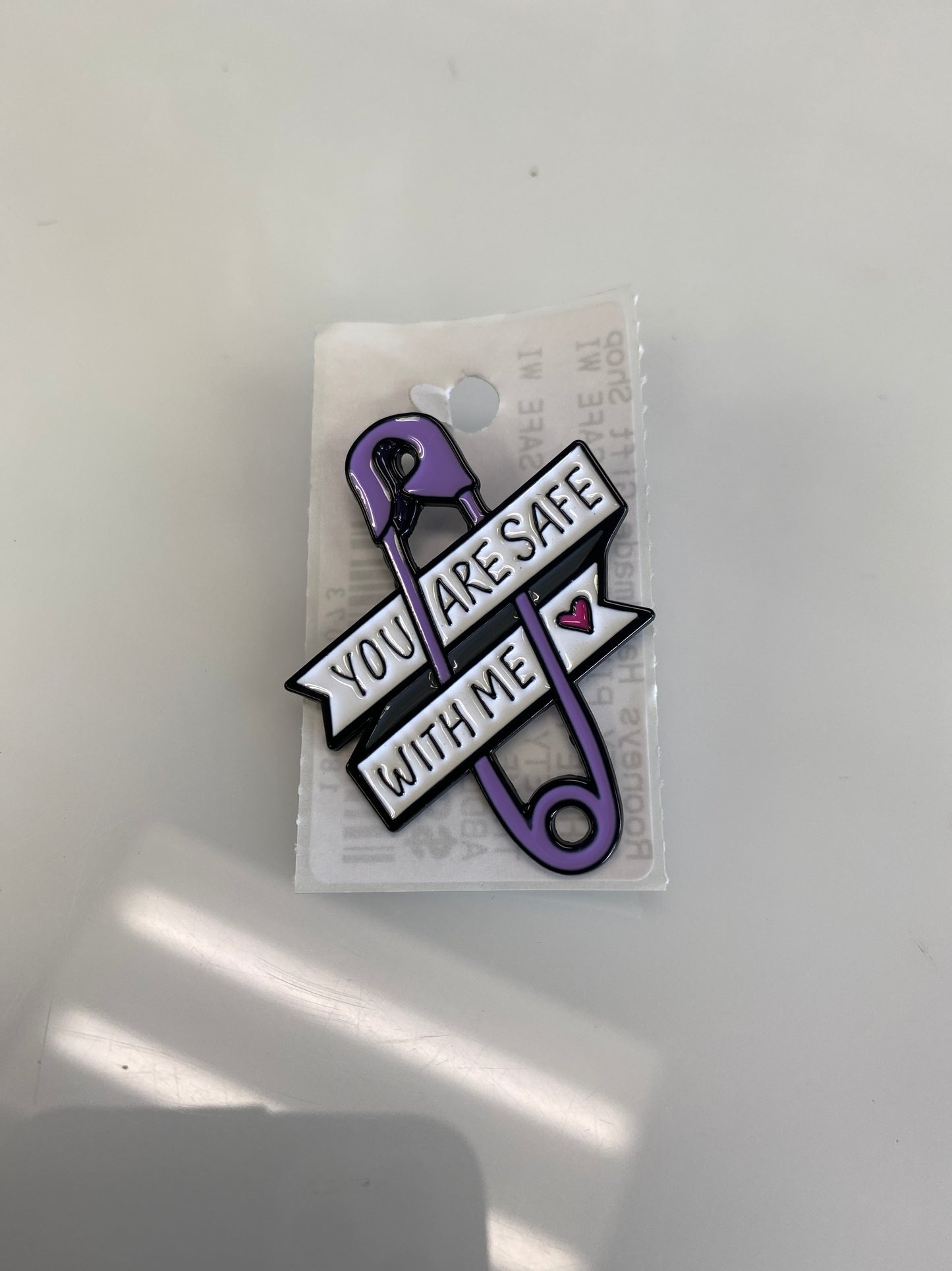 SAFETY PIN YOU ARE SAFE WITH ME PIN