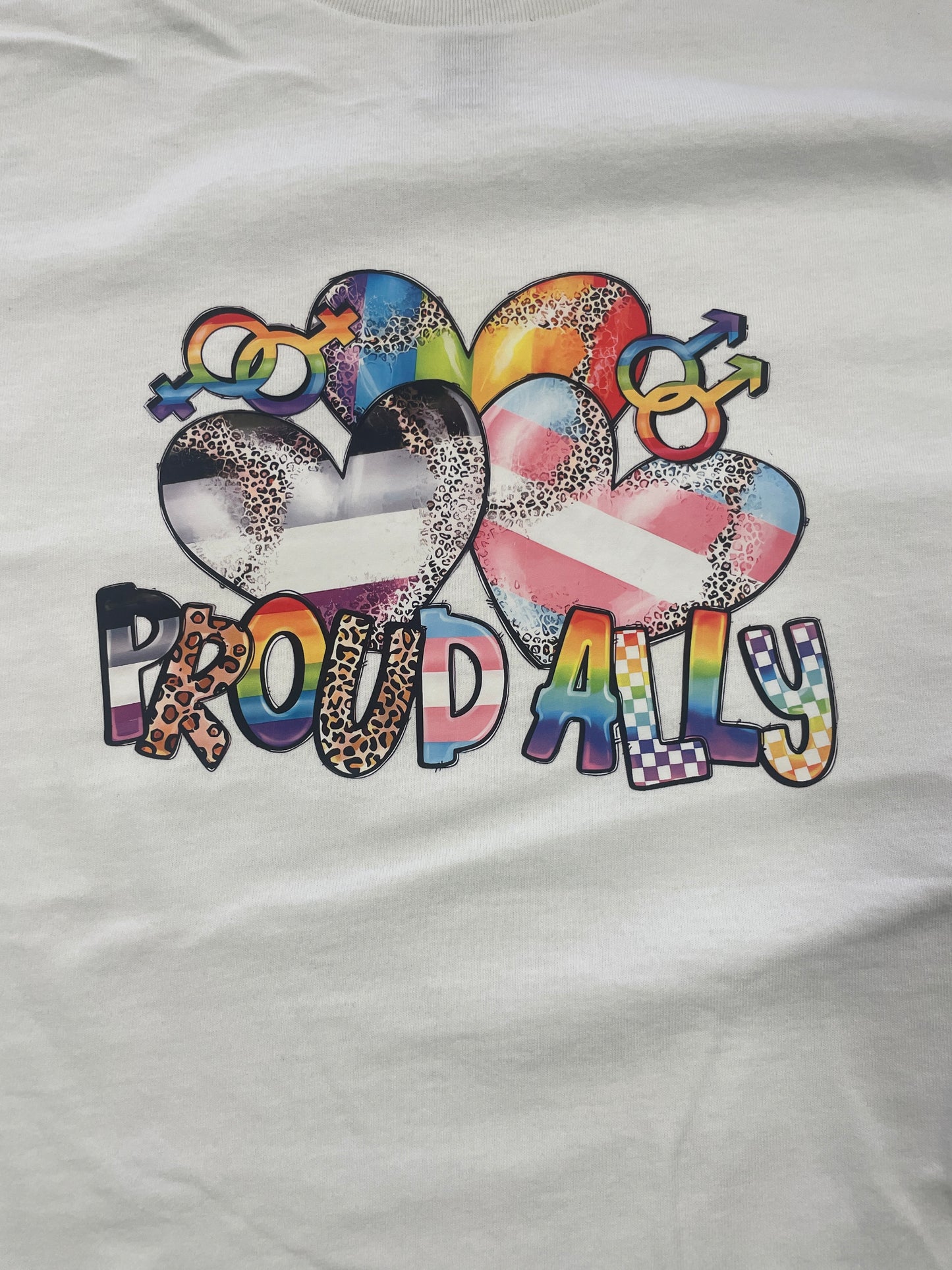 PROUD ALLY WHITE T SHIRT