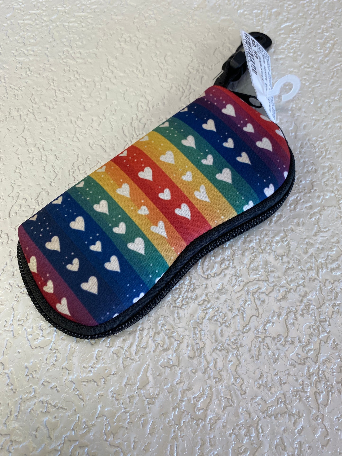 RAINBOW HEARTS SUN GLASSES CASE