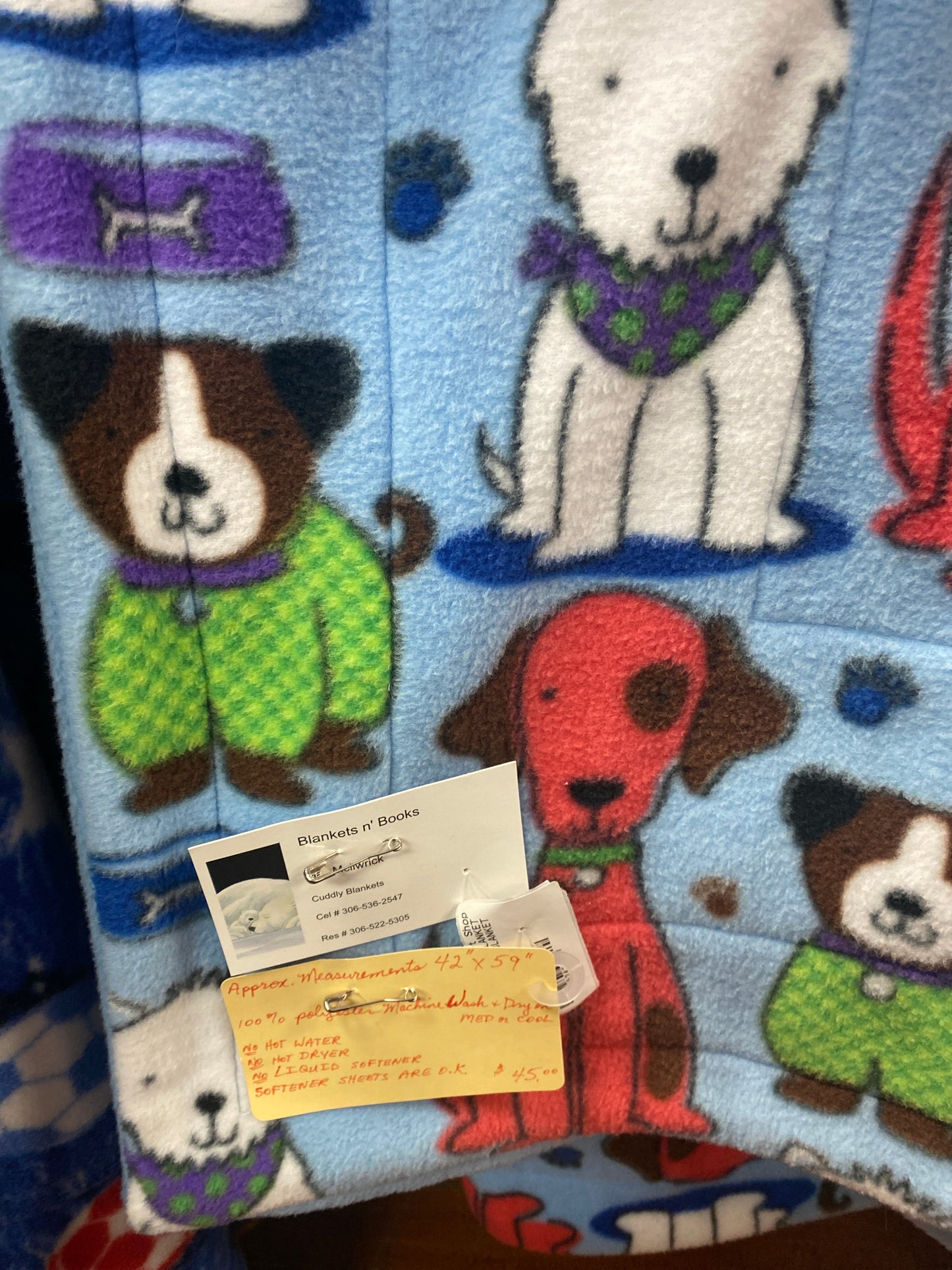 PUPPY WOOF FLEECE BLANKET