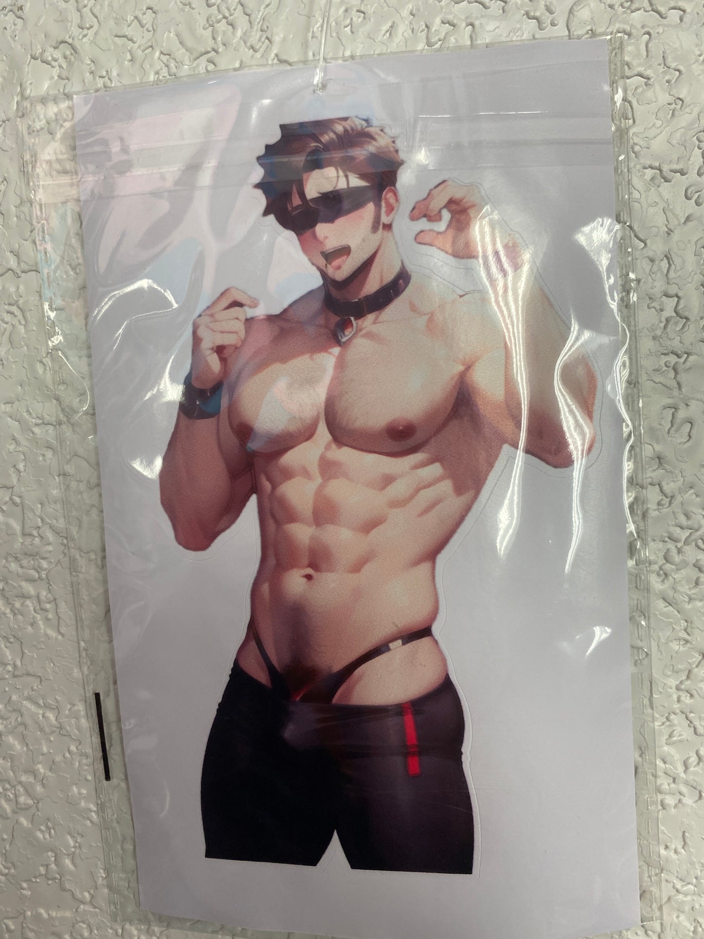 VINYL MUSCULAR MAN SEXY STICKER