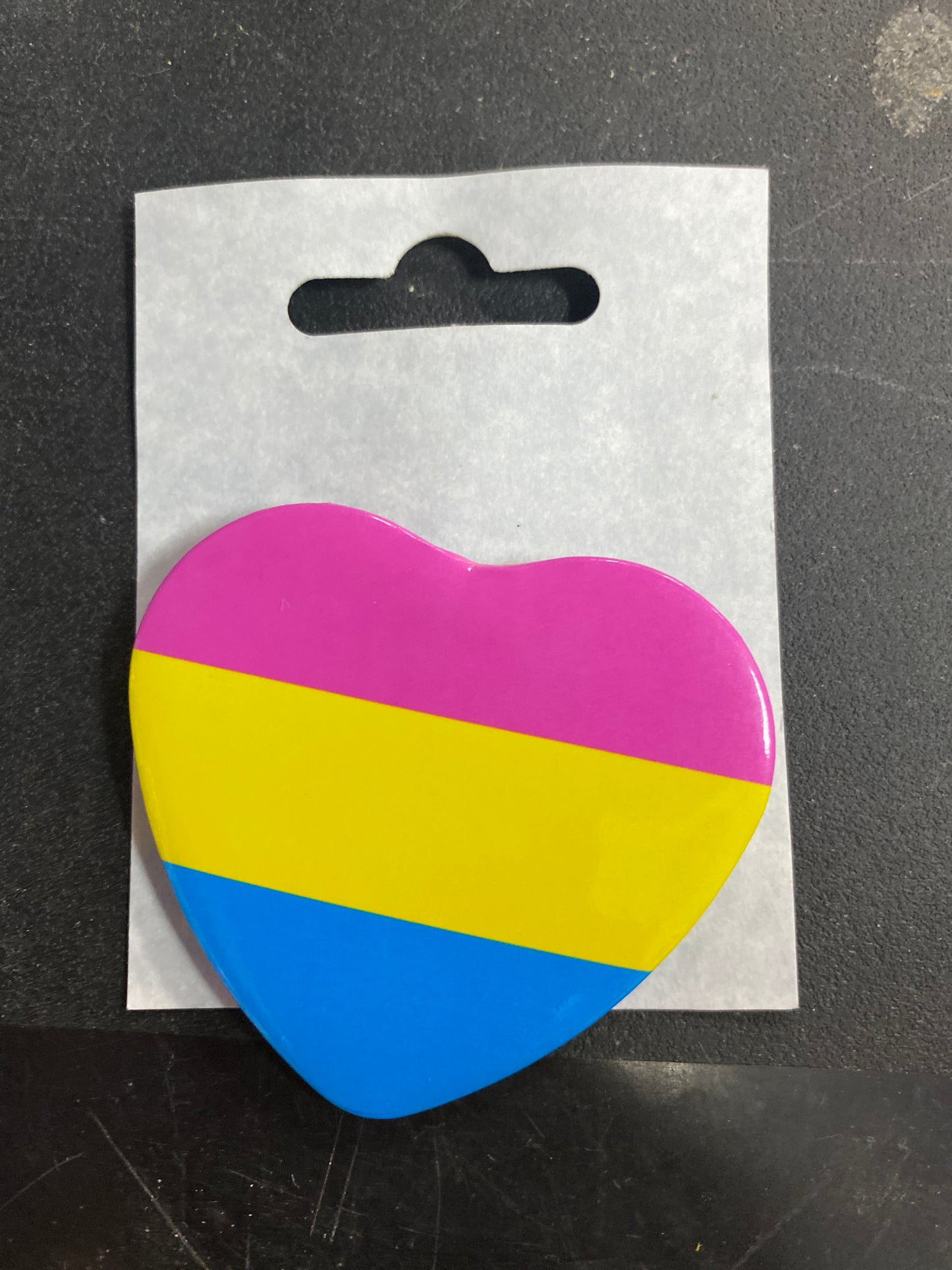 PAN SEXUAL PRIDE HEART BUTTON