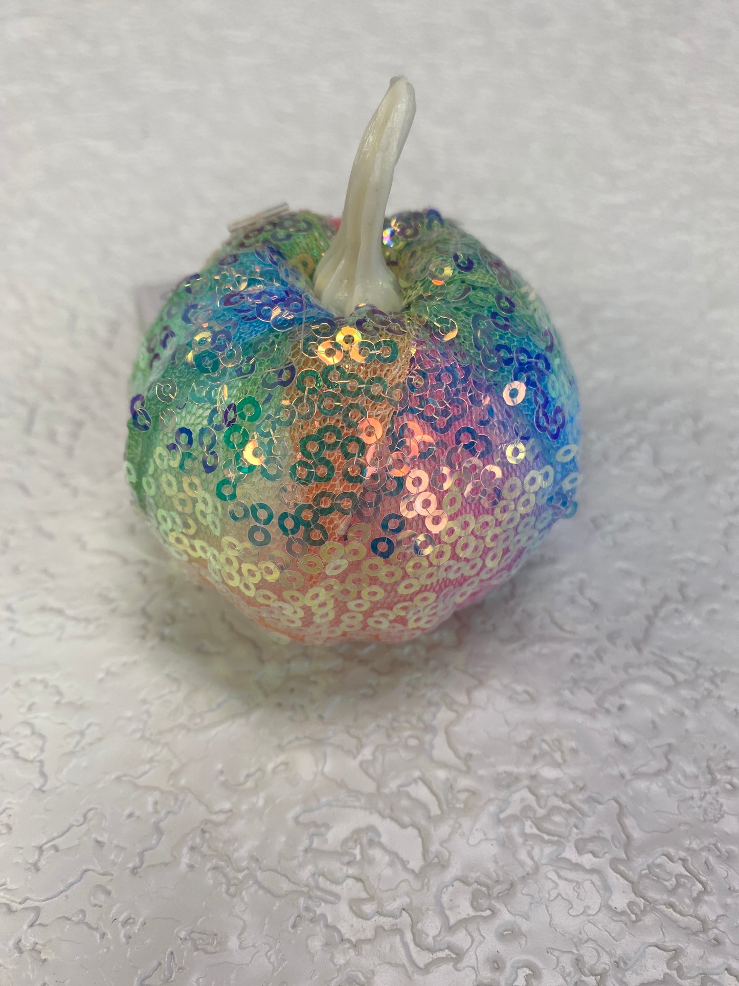 GLITTERY SEQUINED FOAM PUMPKIN SMALL