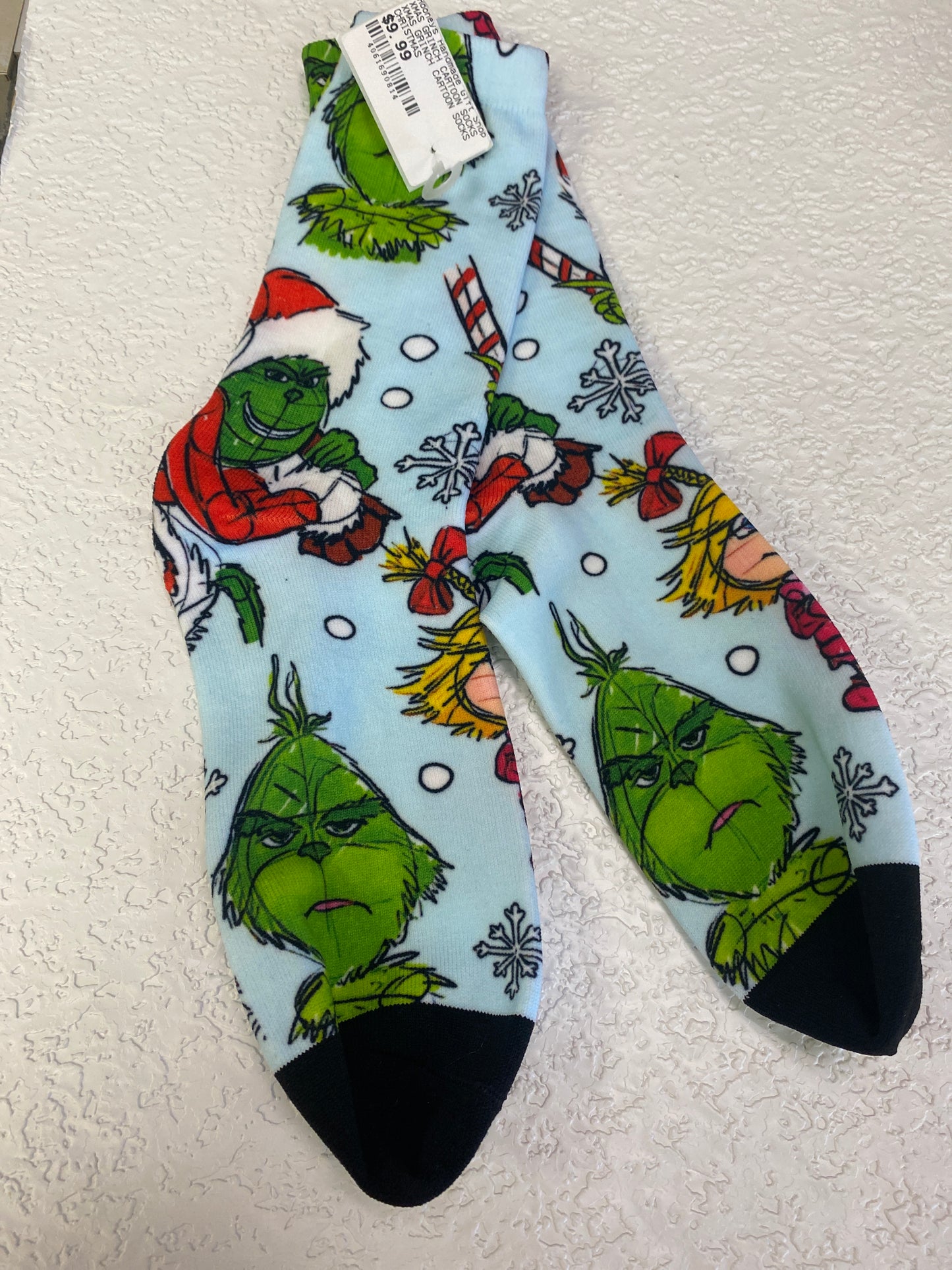 XMAS GRINCH CARTOON SOCKS