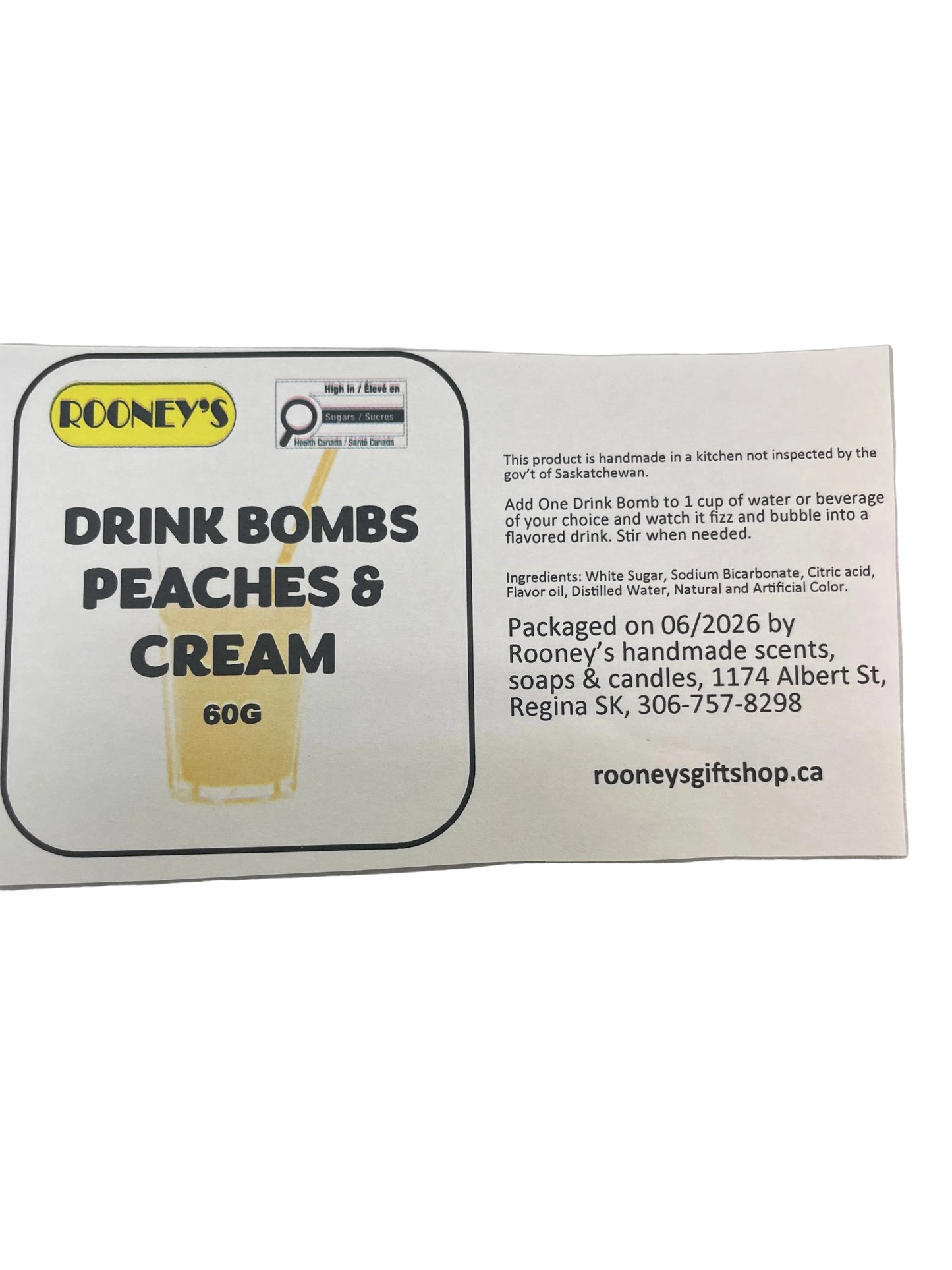 DRINK BOMBS PEACHES & CREAM 2 PACK