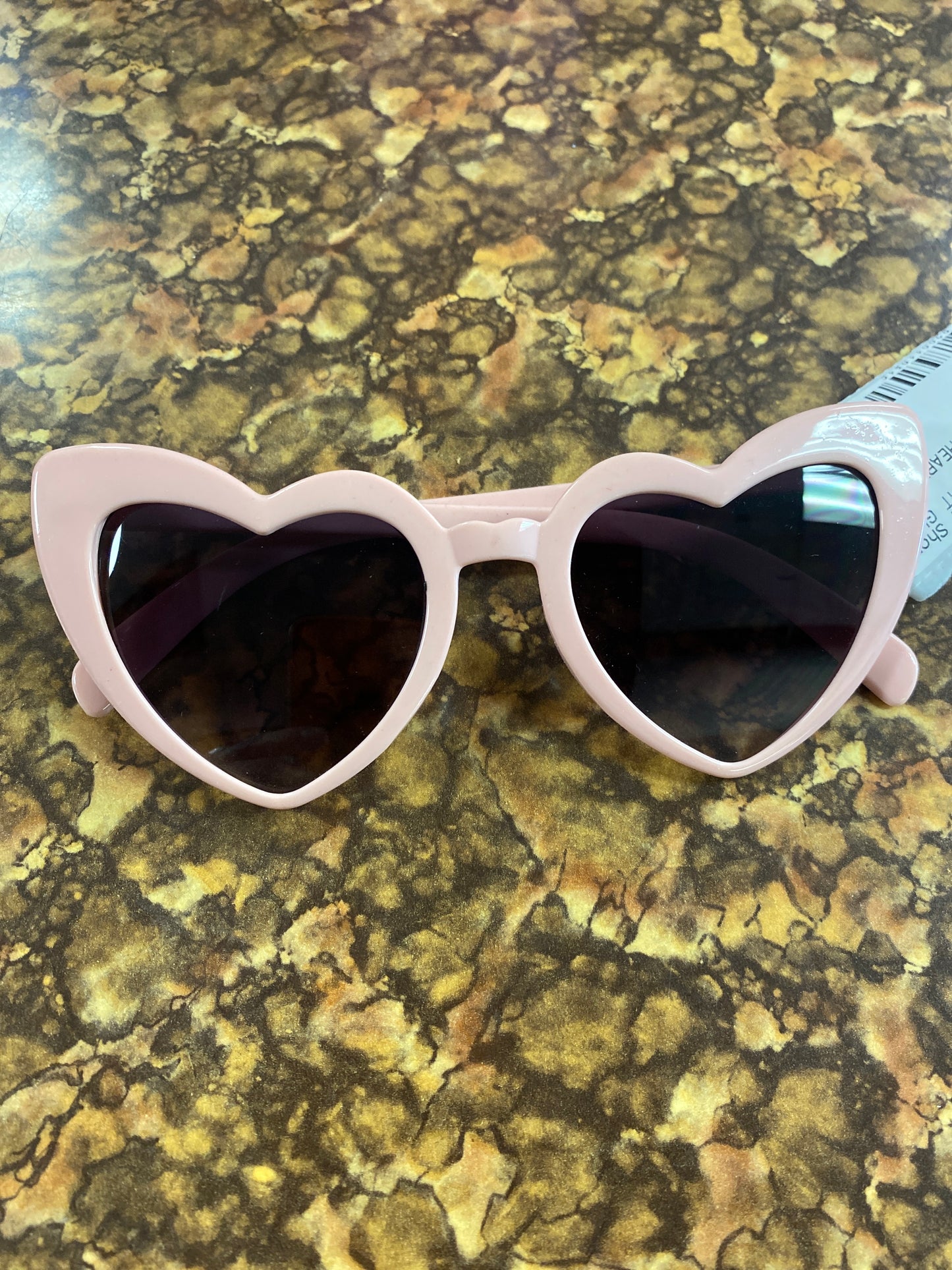 PINK LIGHT PINK HEART GLASSES