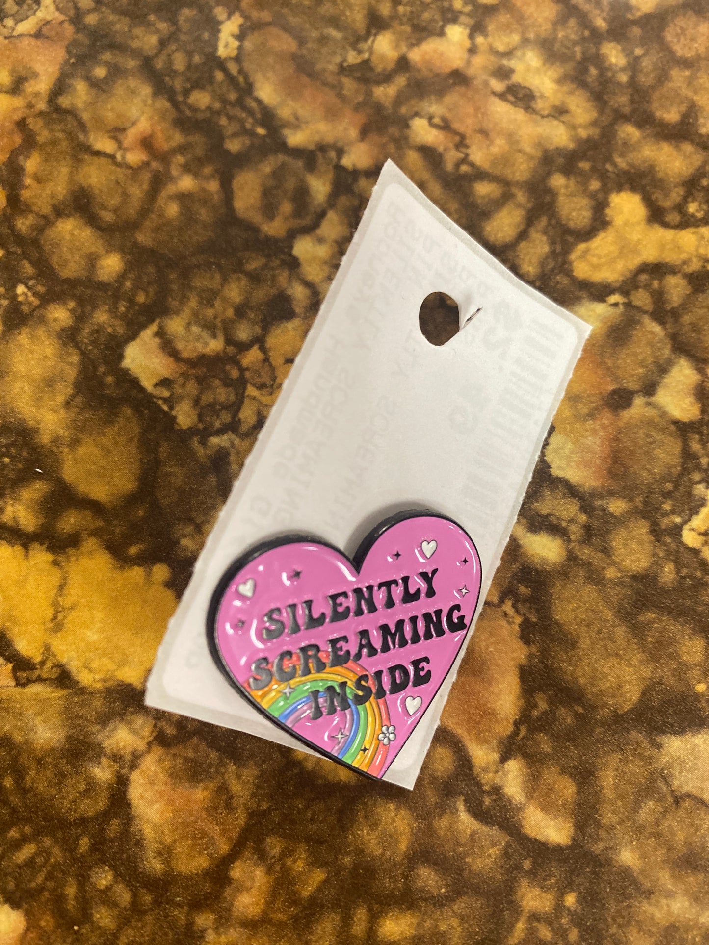 SILENTLY SCREAMING ENAMEL PIN
