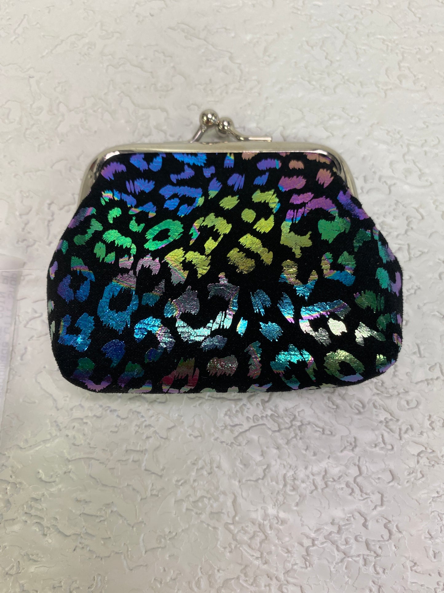 BLACK ANIMAL PRINT COIN PURSE