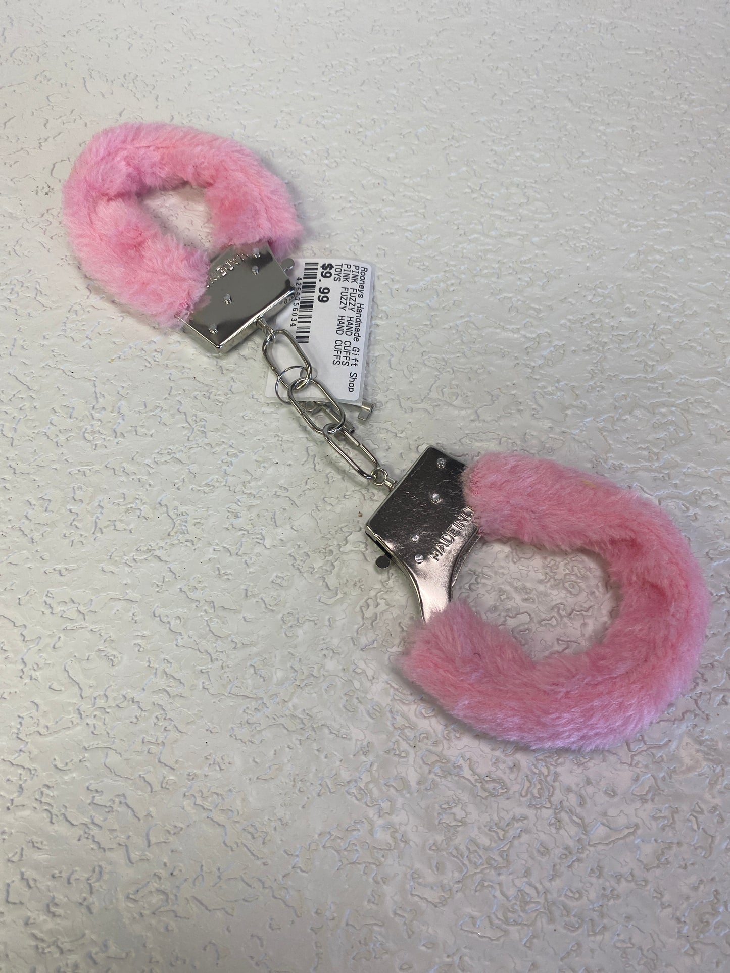 PINK FUZZY HAND CUFFS