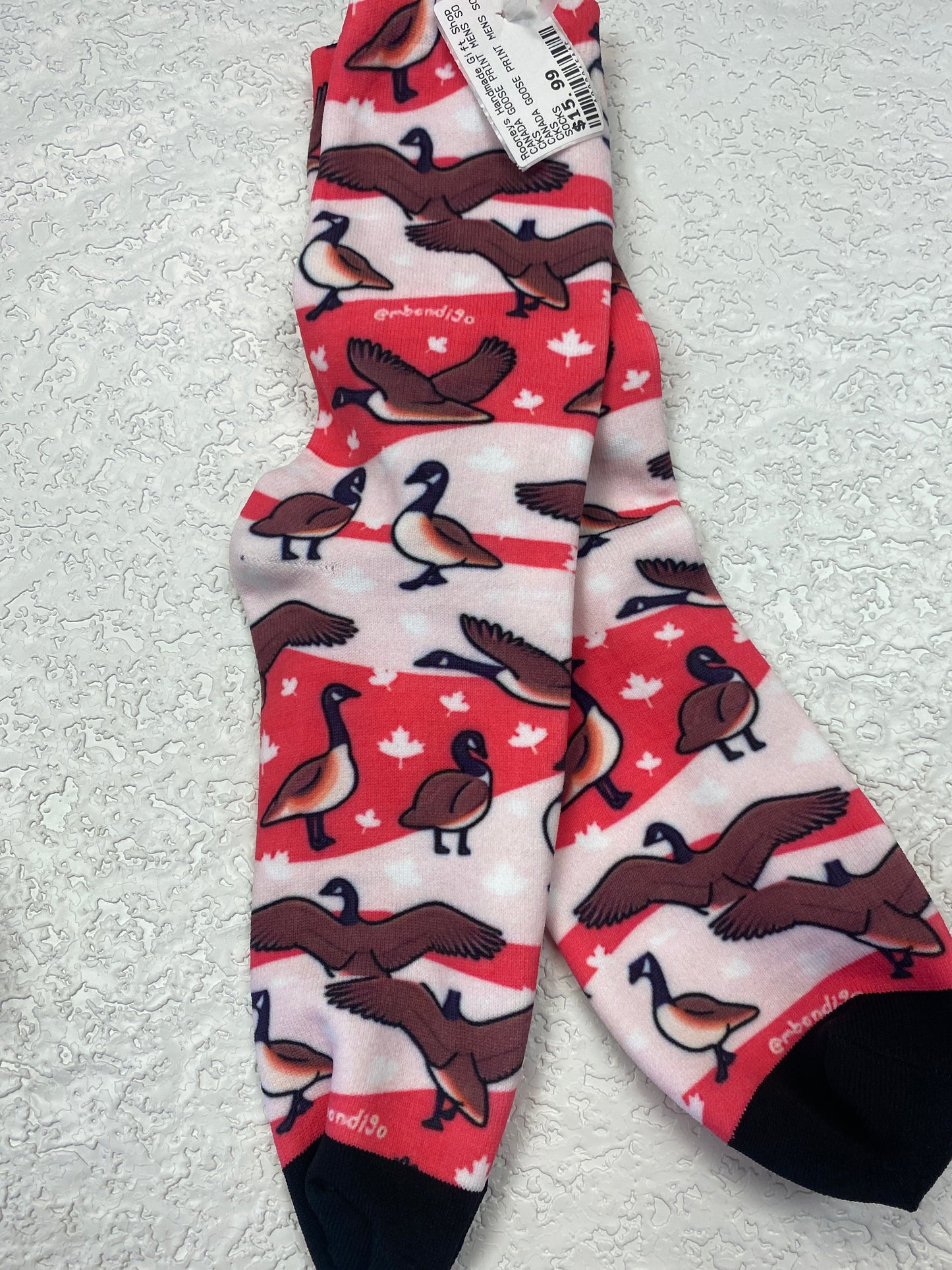 CANADA GOOSE PRINT MENS SOCKS